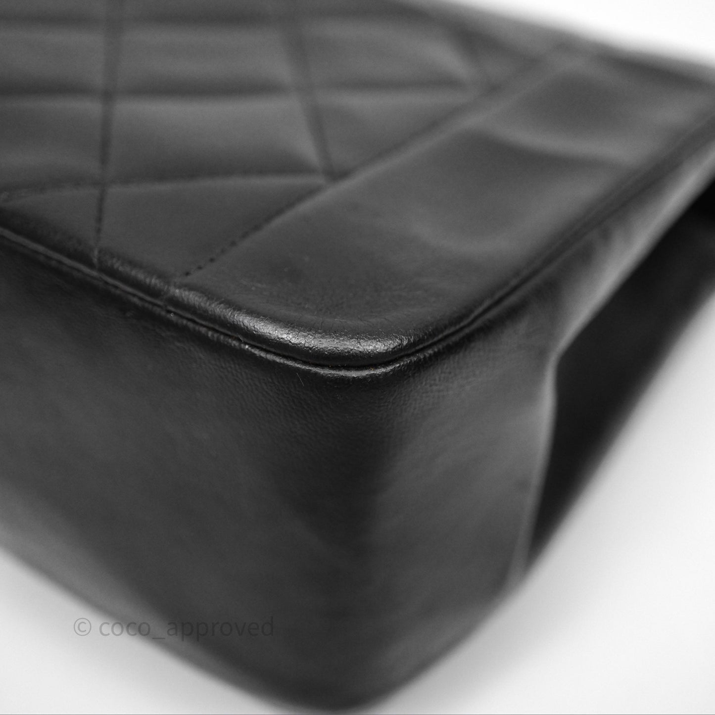 Chanel Vintage Small Diana Bag Quilted Black Lambskin 24K Gold Hardware