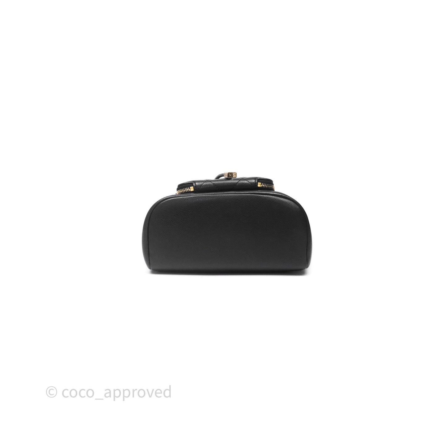Chanel Caviar Quilted CC Pocket Bucket Bag Black Gold Hardware