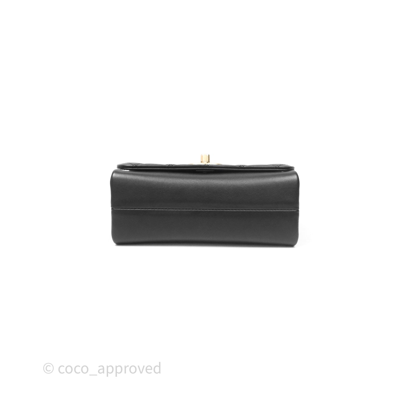 Chanel Pearl Chain Bag Black Calfskin Aged Gold Hardware