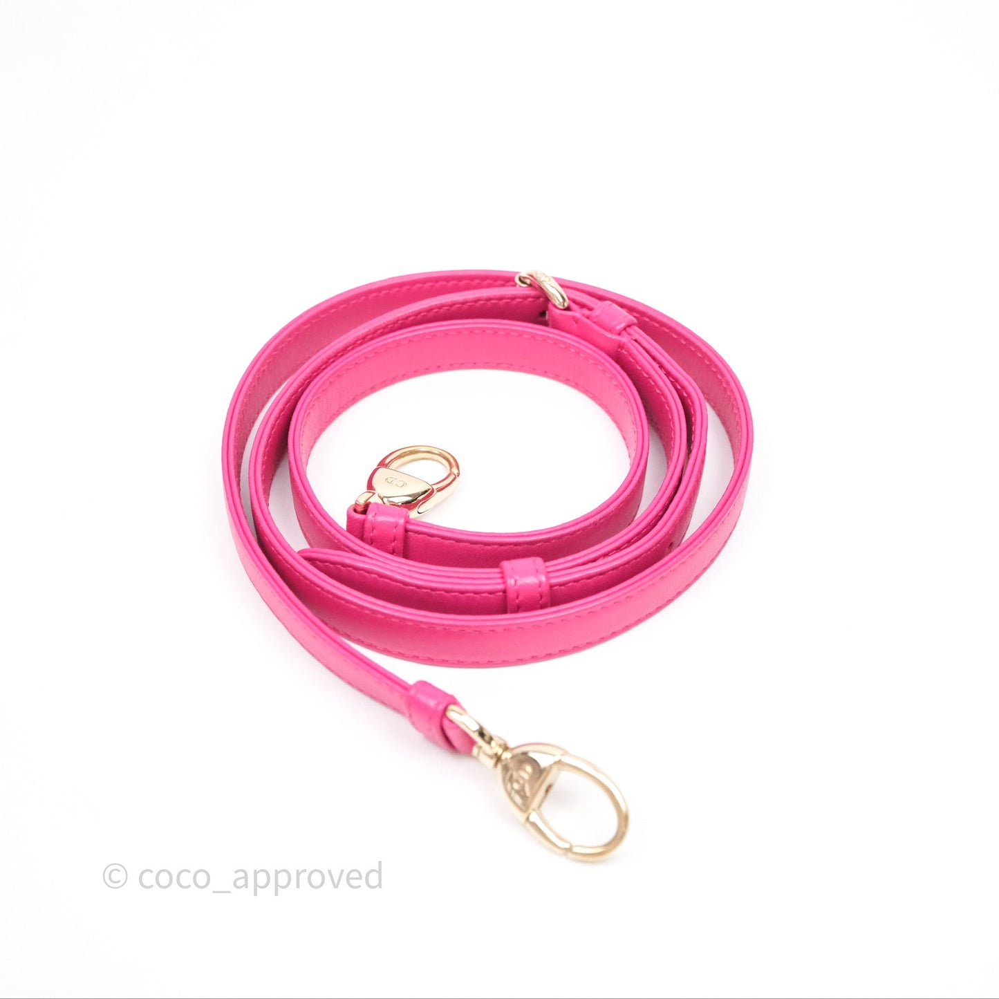 Christian Dior Mini Lady Dior Hot Pink Patent Gold Hardware