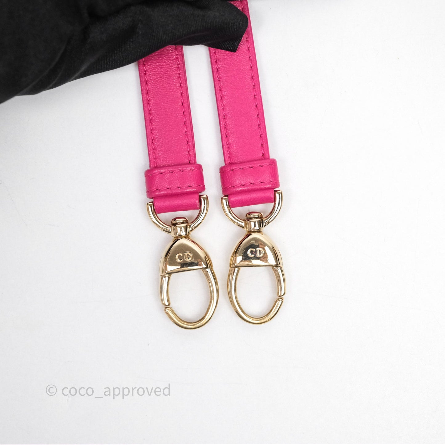 Christian Dior Mini Lady Dior Hot Pink Patent Gold Hardware