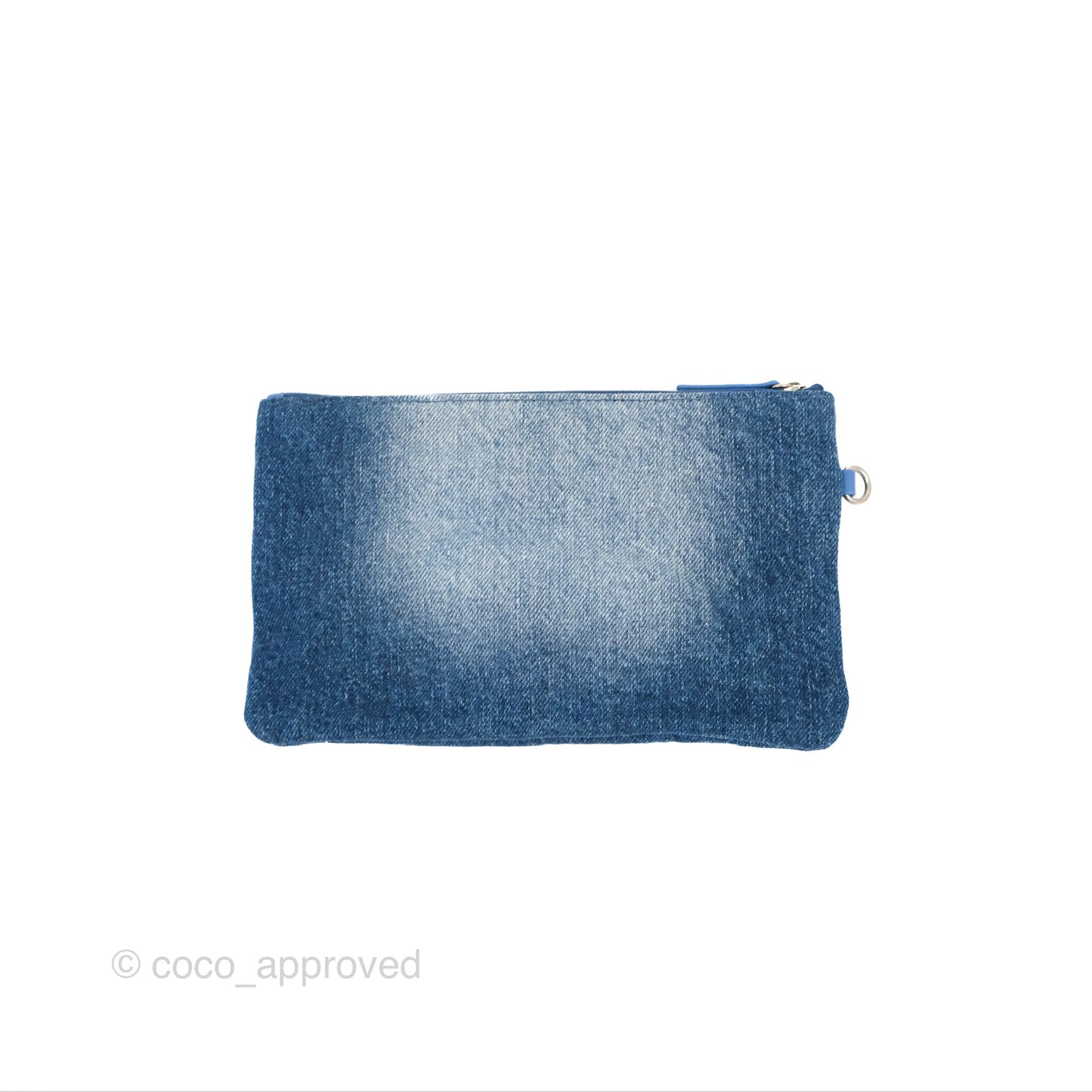 Chanel 22 Medium Washed Denim Aged Silver Hardware 23S