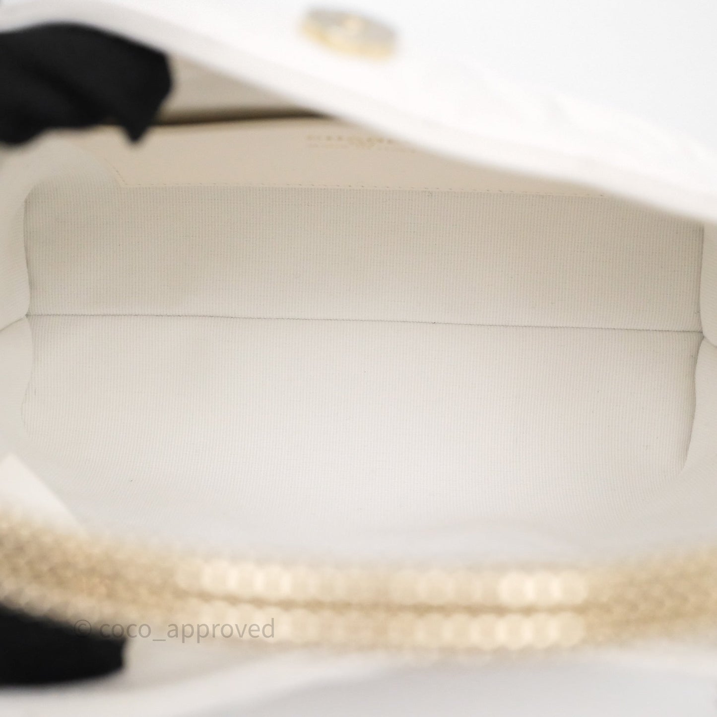 Chanel Crystal Top Handle Hobo Bag with Chain Quilted White Lambskin Gold Hardware 25B