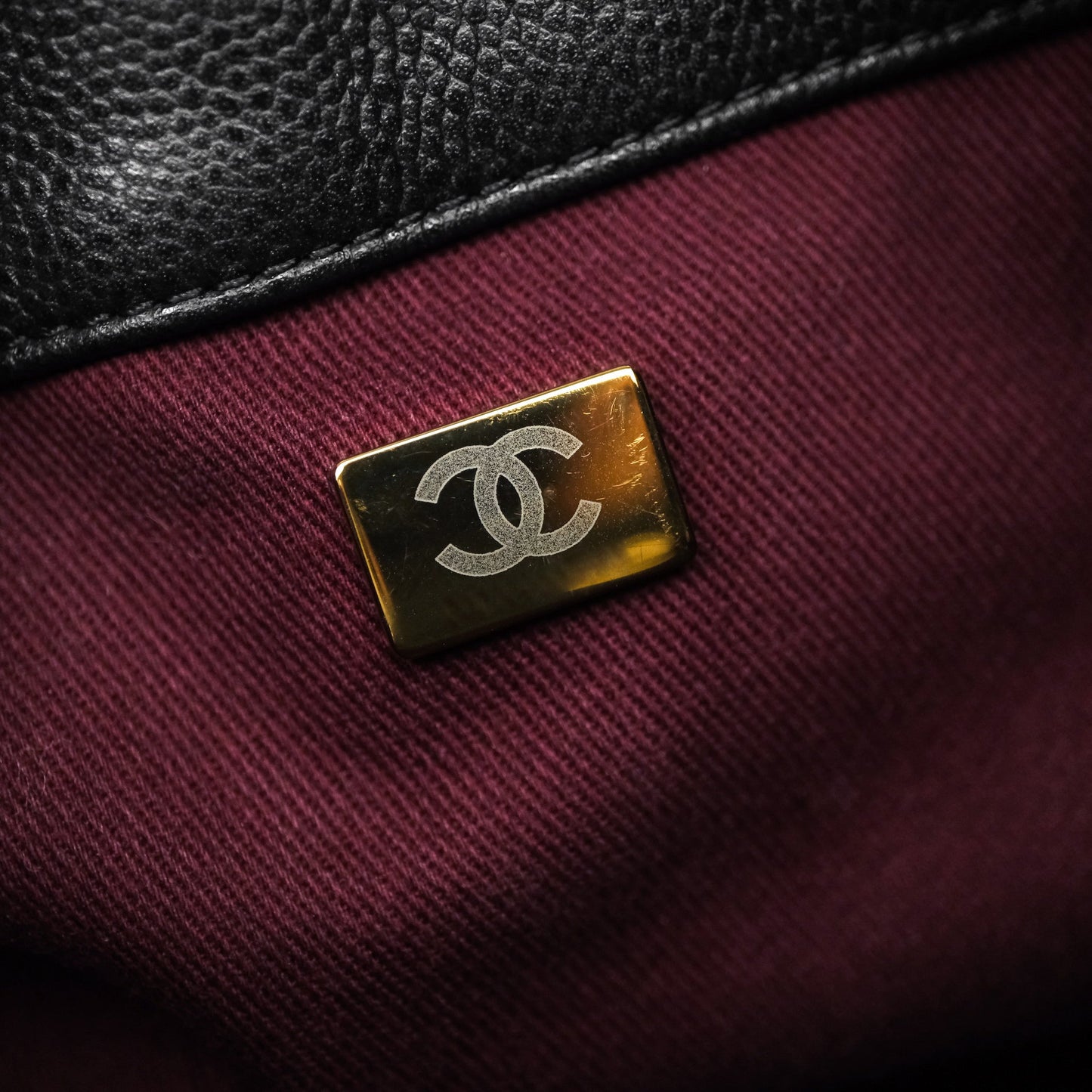 Chanel Caviar Quilted CC Pocket Bucket Bag Black Gold Hardware
