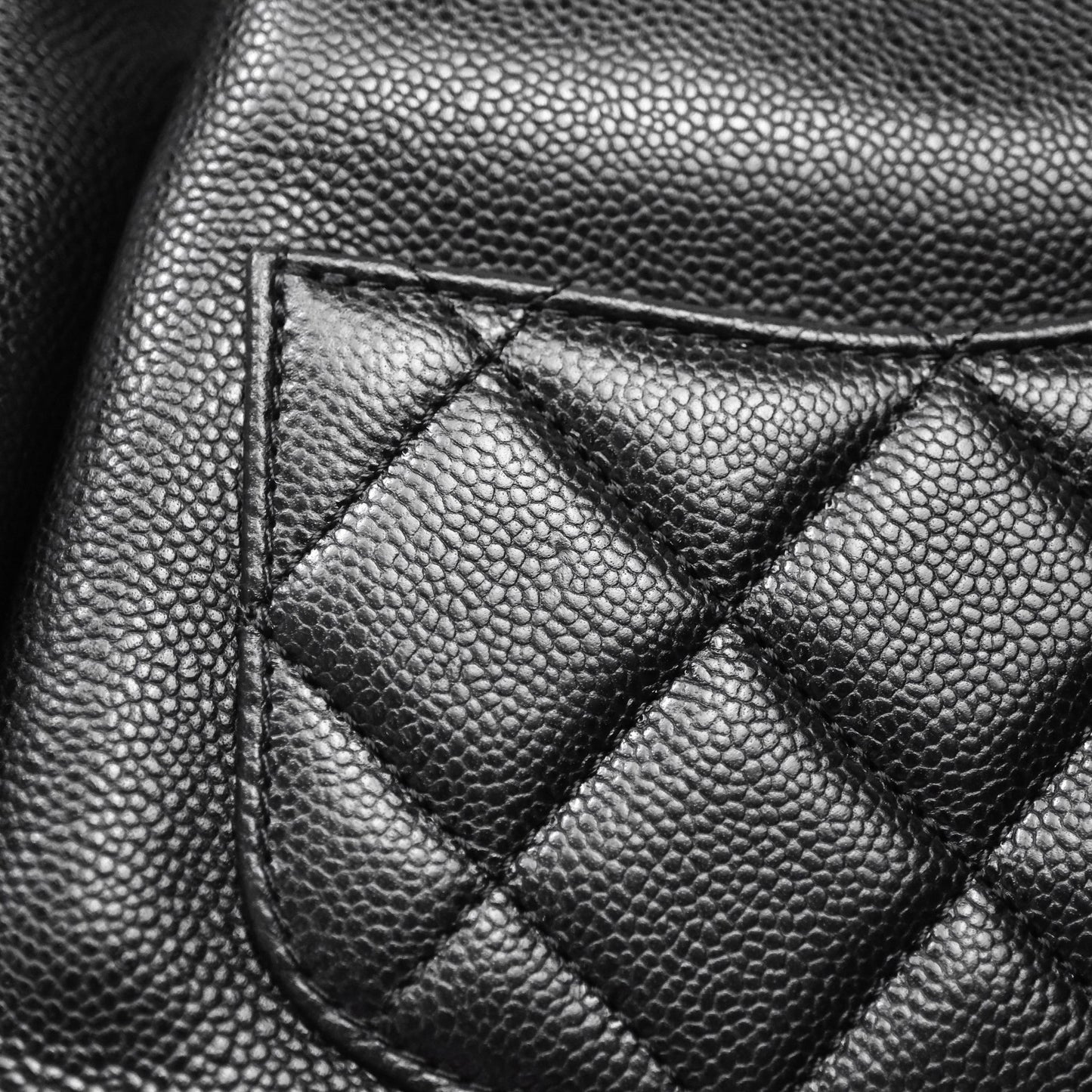 Chanel Caviar Quilted CC Pocket Bucket Bag Black Gold Hardware