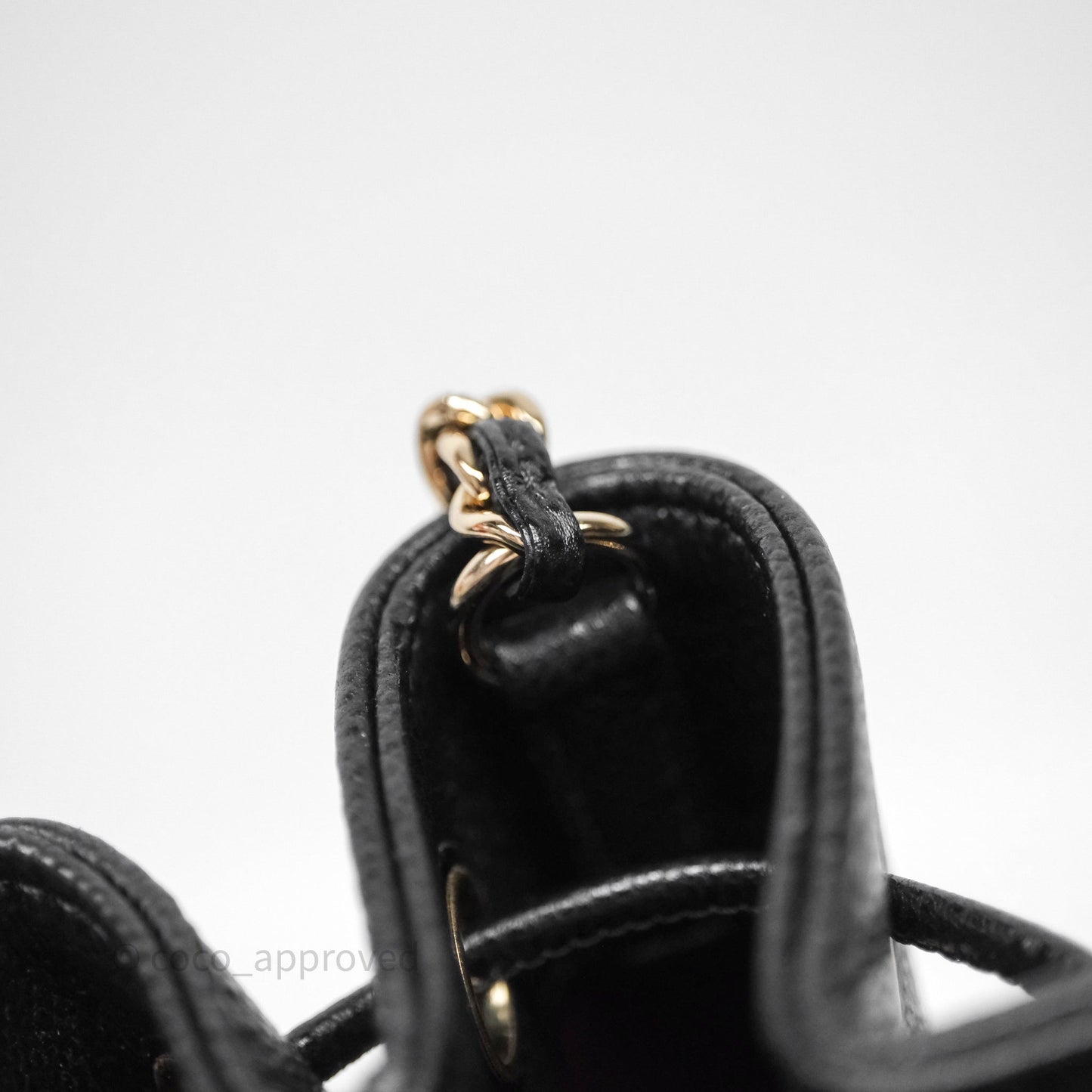 Chanel Caviar Quilted CC Pocket Bucket Bag Black Gold Hardware