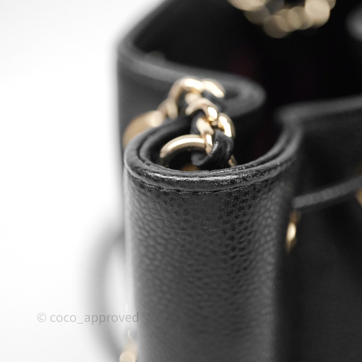 Chanel Caviar Quilted CC Pocket Bucket Bag Black Gold Hardware