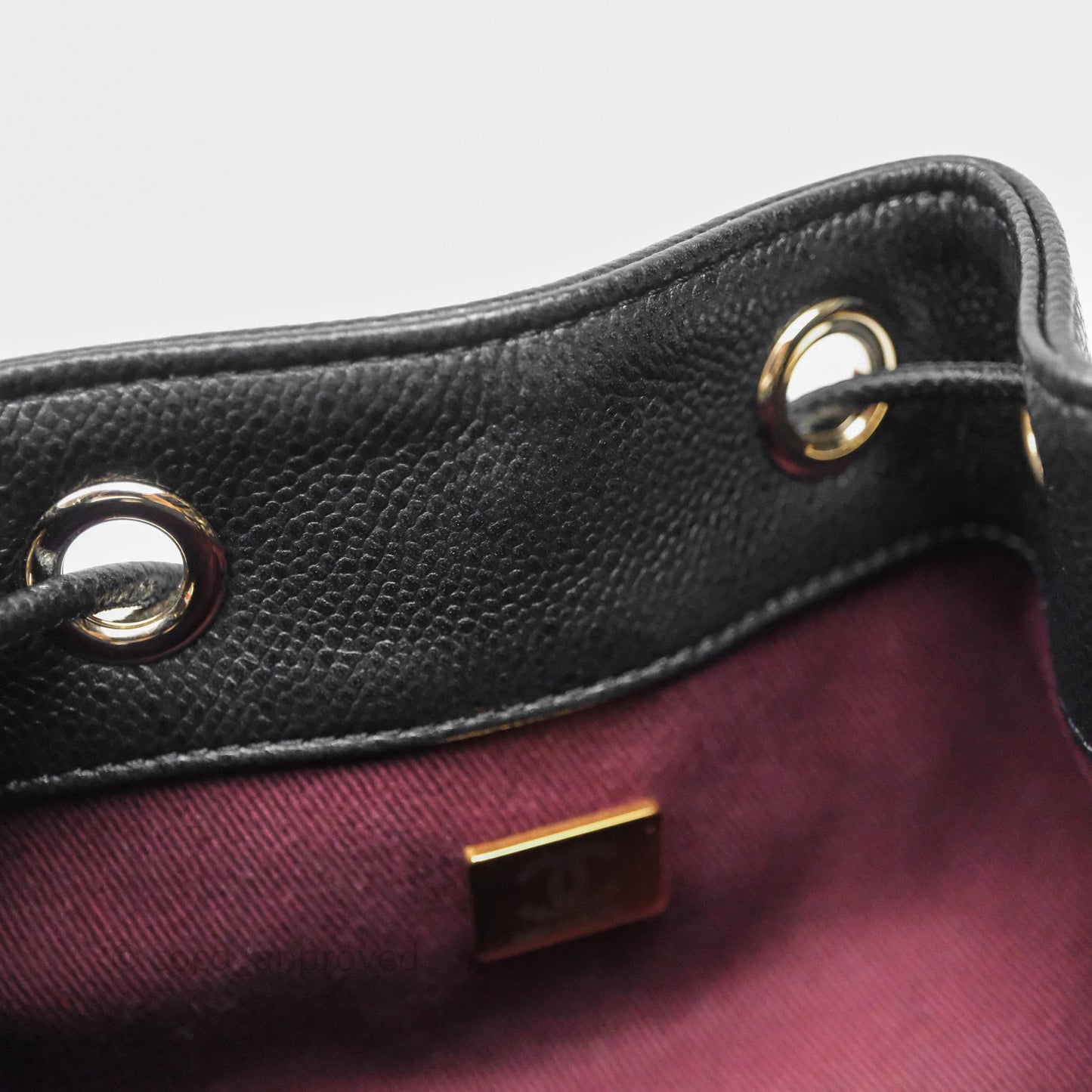 Chanel Caviar Quilted CC Pocket Bucket Bag Black Gold Hardware