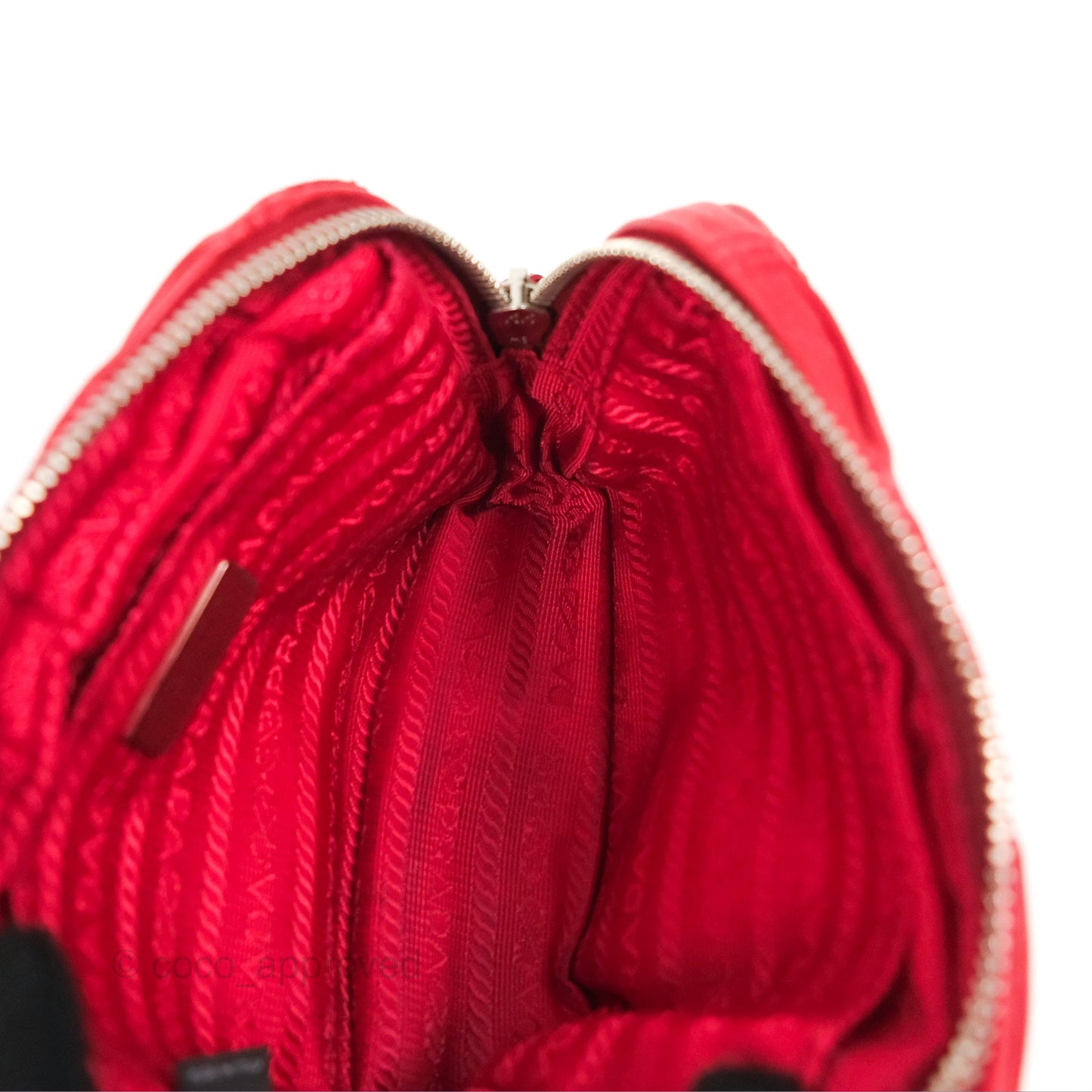Prada Gaufre Mini Crossbody Bag Red