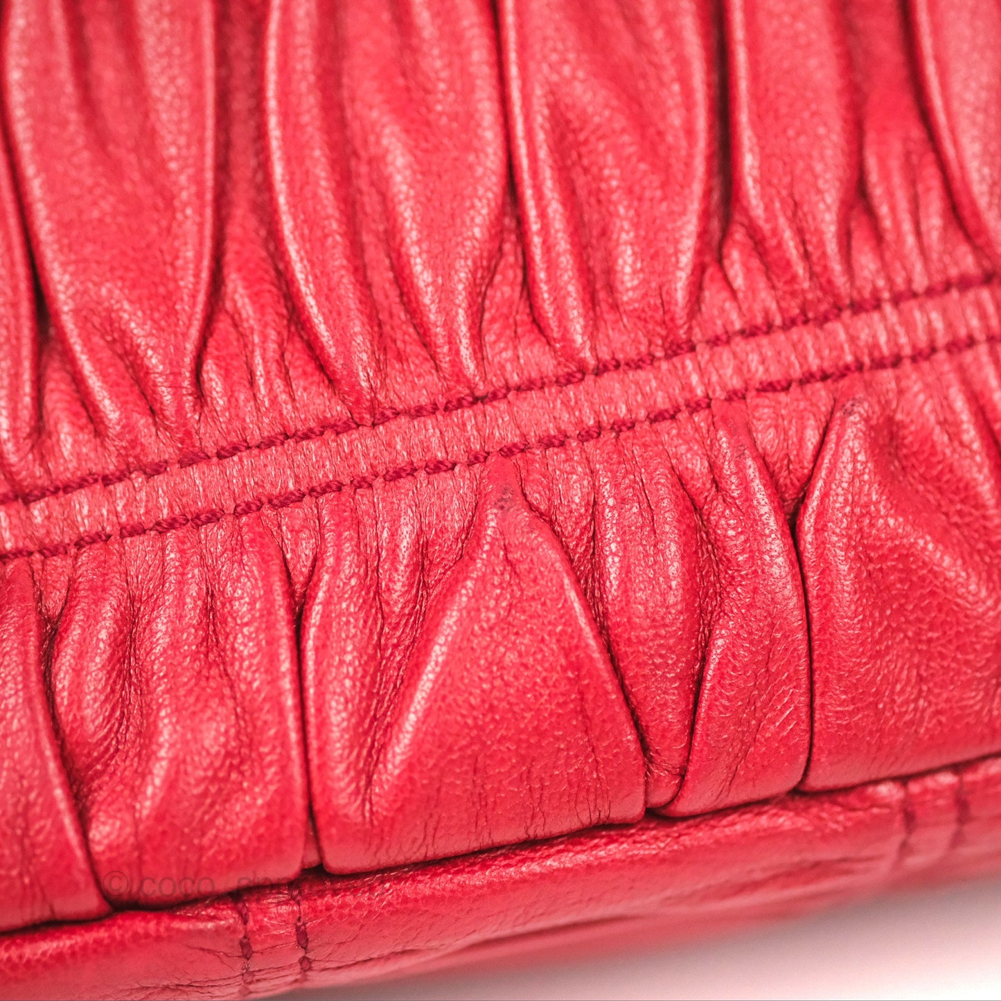 Prada Gaufre Mini Crossbody Bag Red