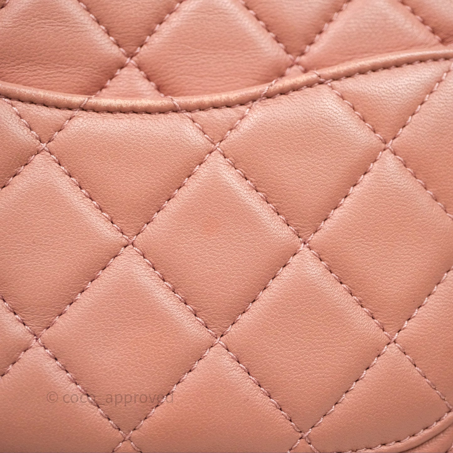 Chanel Pearl Crush Mini Square Quilted Pink Lambskin Aged Gold Hardware