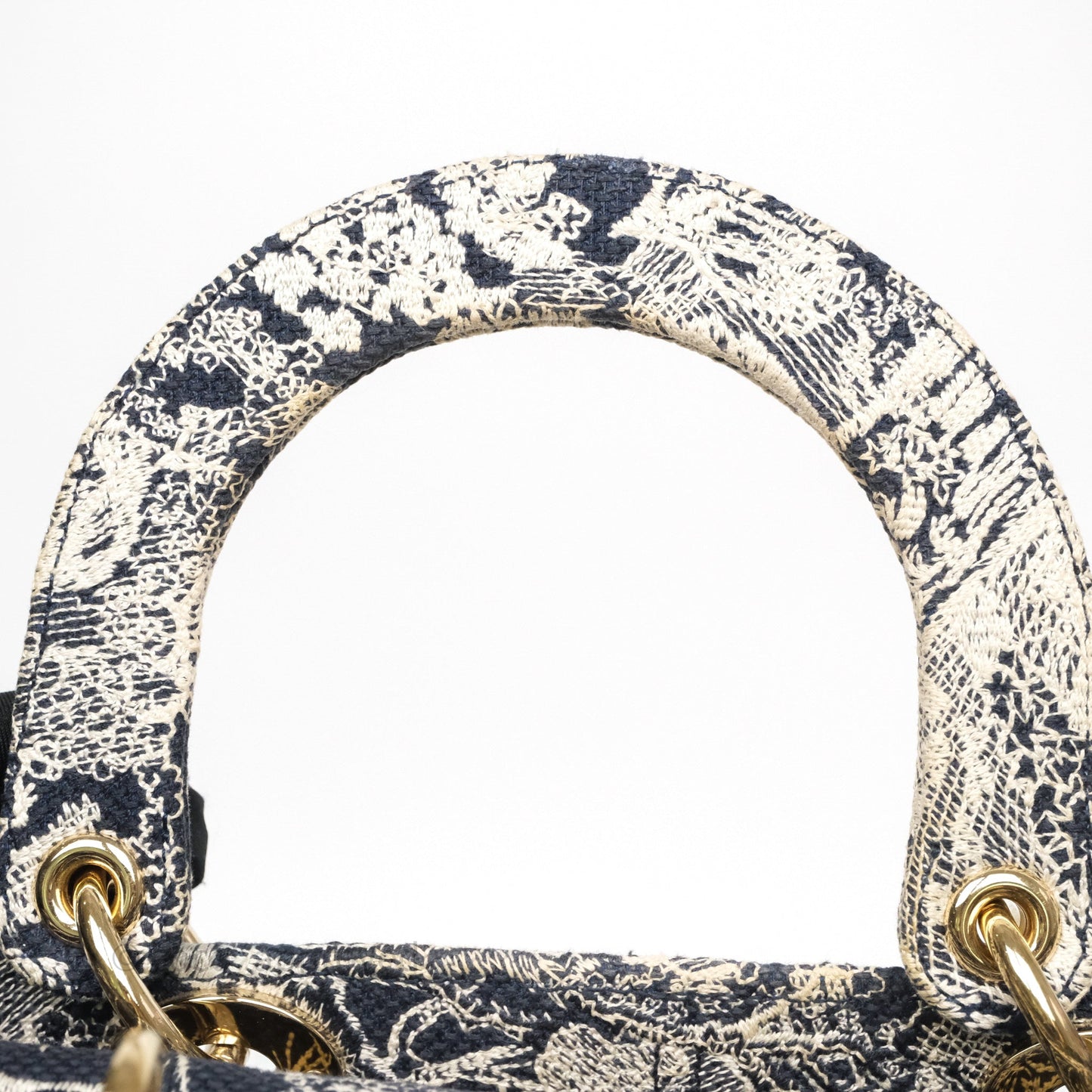 Christian Dior Medium Lady D-Lite Bag Blue Toile de Jouy Reverse Embroidery