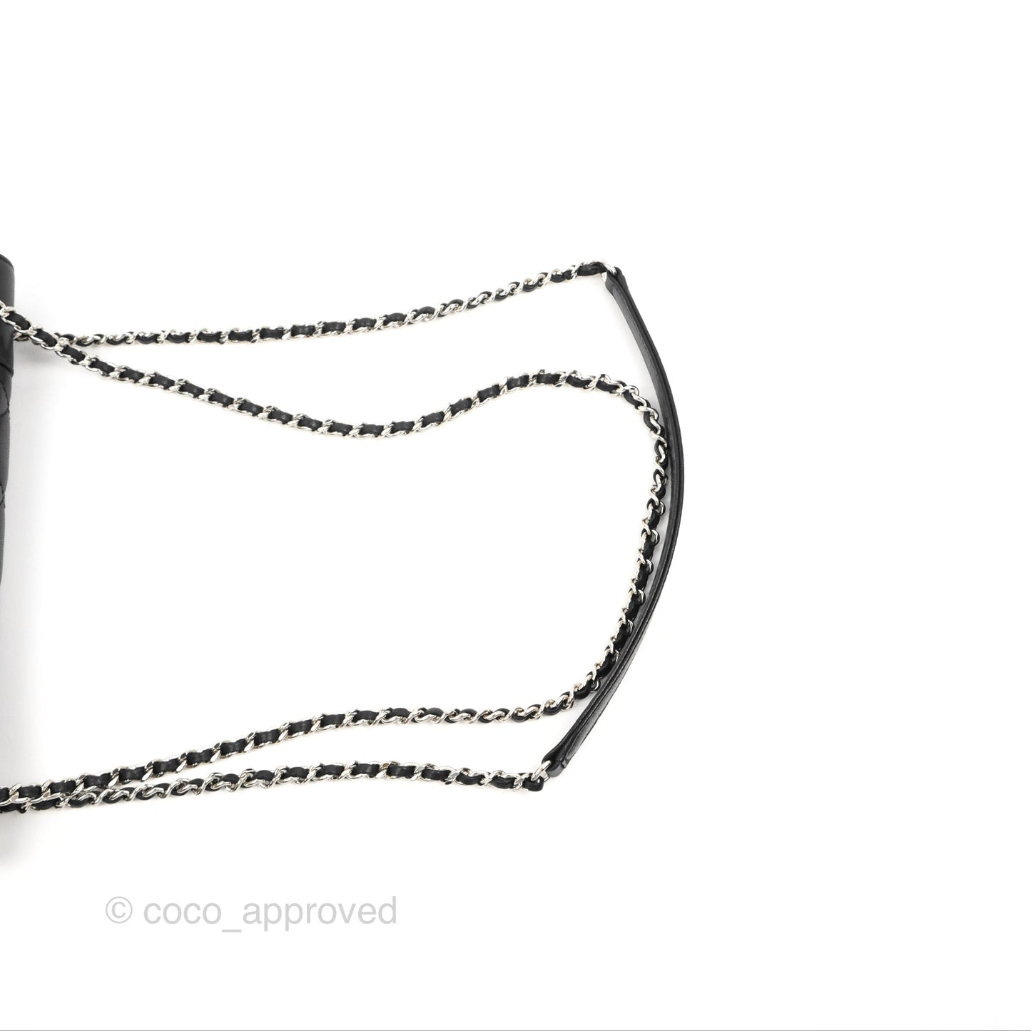 Chanel Mademoiselle Vintage Flap Bag Black Sheepskin Silver Hardware