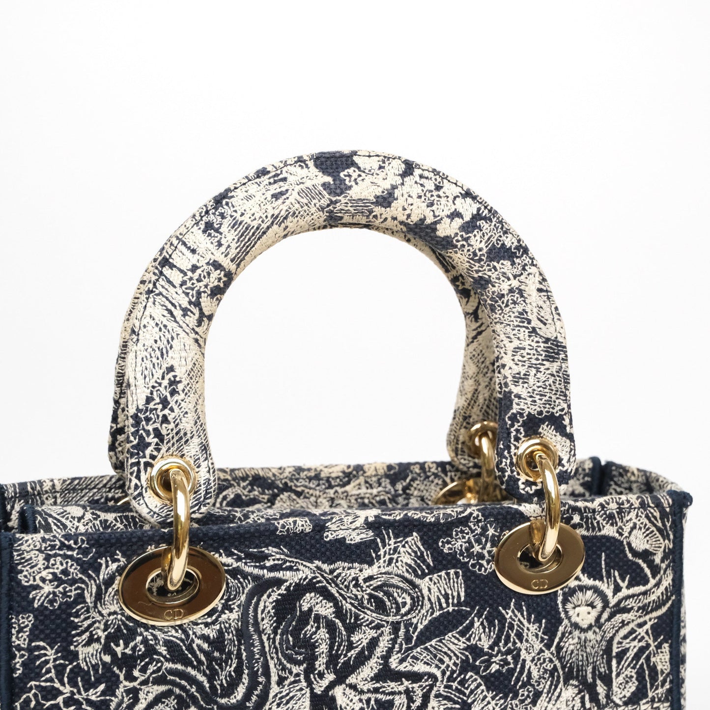 Christian Dior Medium Lady D-Lite Bag Blue Toile de Jouy Reverse Embroidery