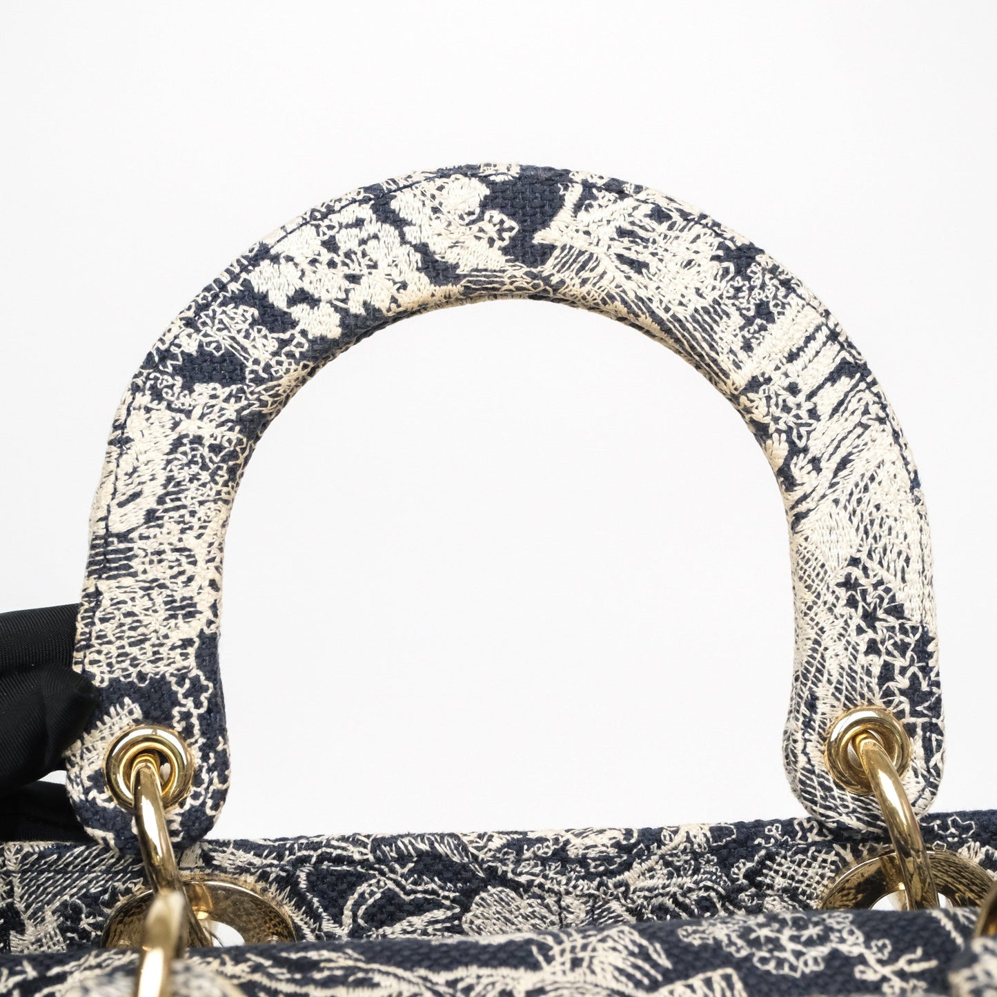 Christian Dior Medium Lady D-Lite Bag Blue Toile de Jouy Reverse Embroidery