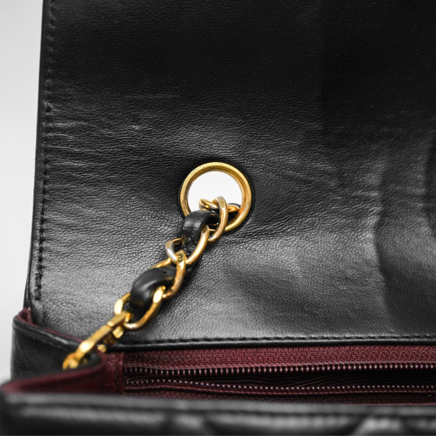 Chanel Vintage Small Diana Bag Quilted Black Lambskin 24K Gold Hardware