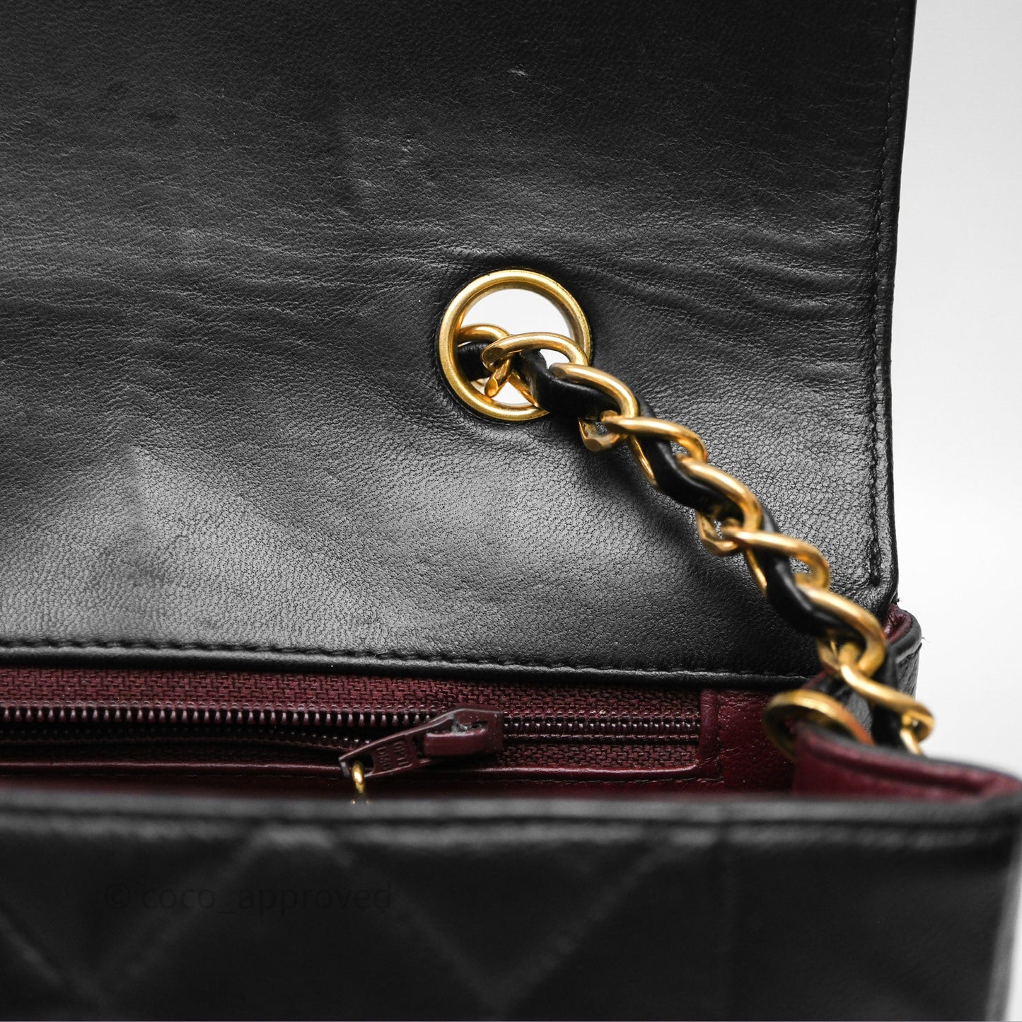 Chanel Vintage Small Diana Bag Quilted Black Lambskin 24K Gold Hardware