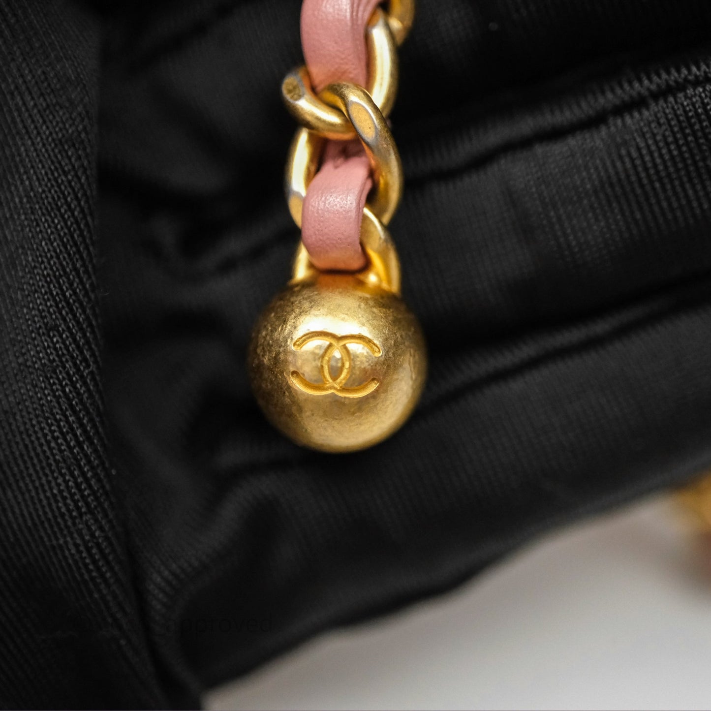 Chanel Pearl Crush Mini Square Quilted Pink Lambskin Aged Gold Hardware