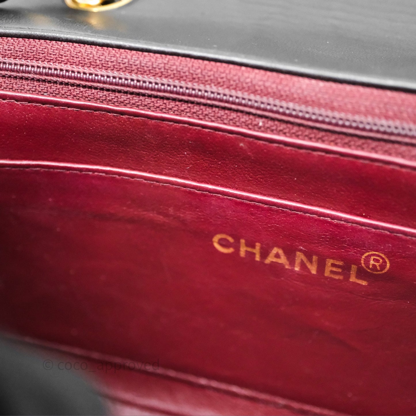 Chanel Vintage Small Diana Bag Quilted Black Lambskin 24K Gold Hardware