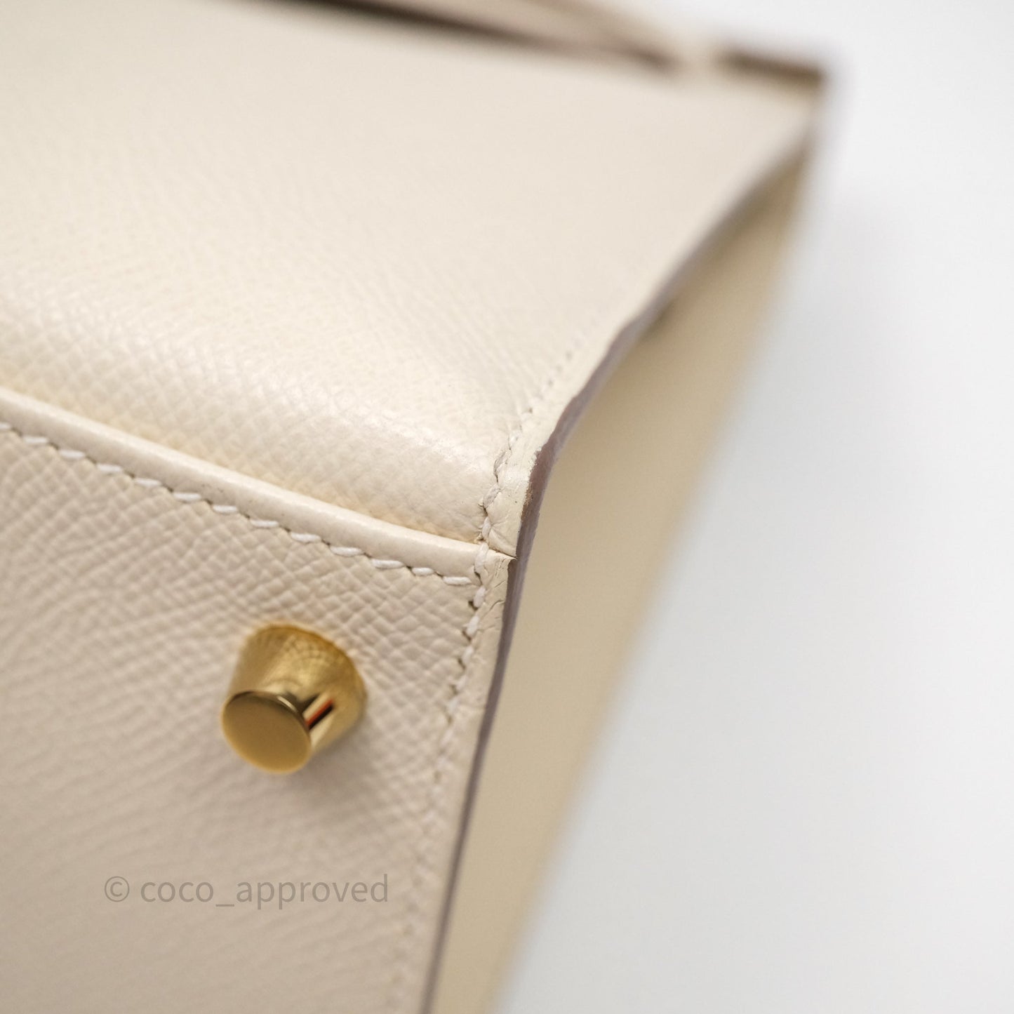 Hermes Kelly 28 Sellier Craie 10 Epsom Gold Hardware