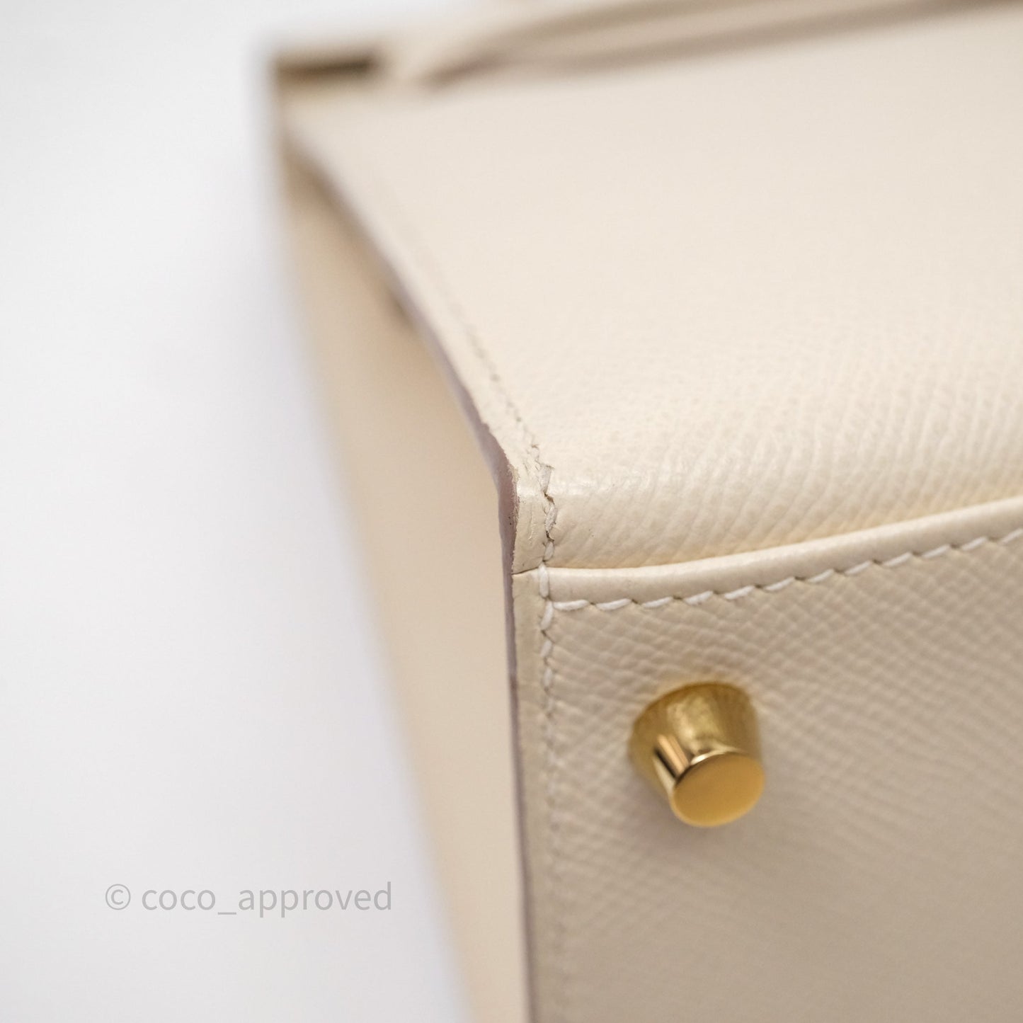 Hermes Kelly 28 Sellier Craie 10 Epsom Gold Hardware