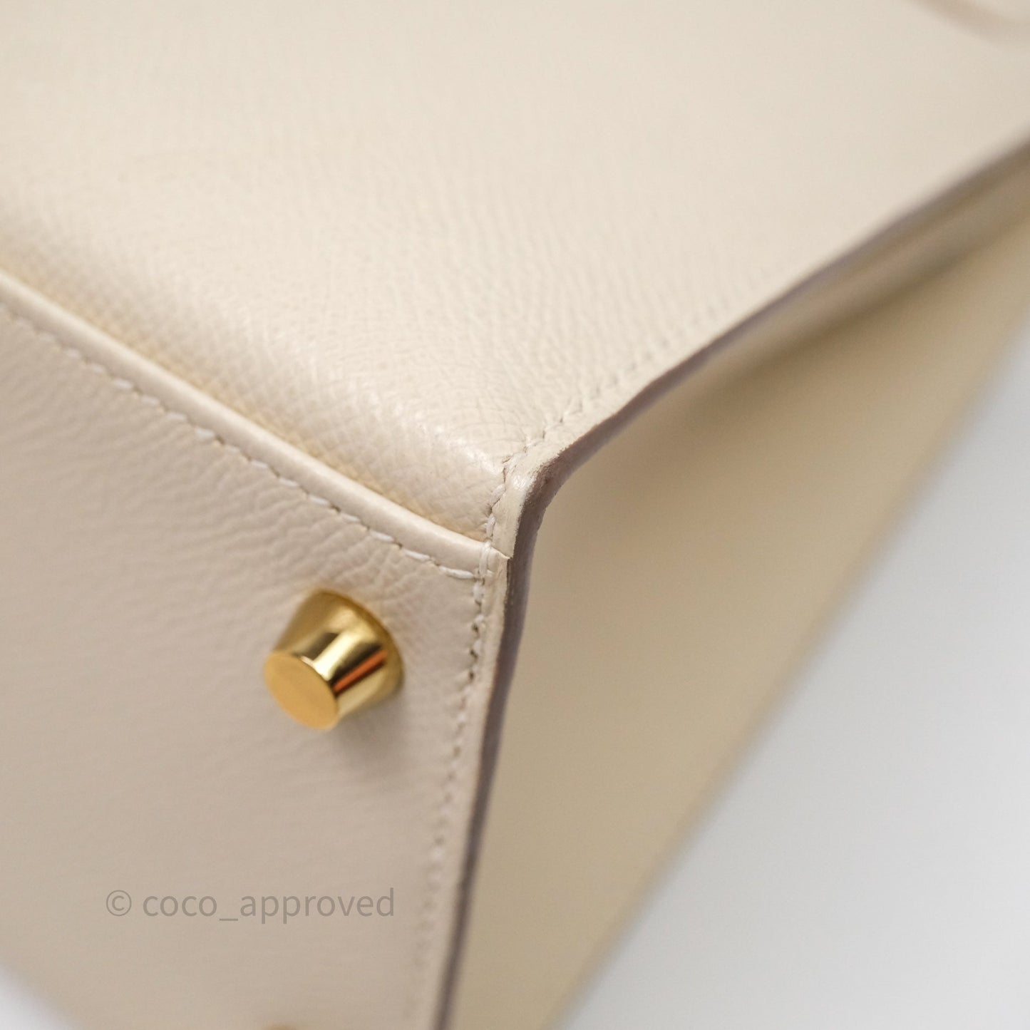 Hermes Kelly 28 Sellier Craie 10 Epsom Gold Hardware