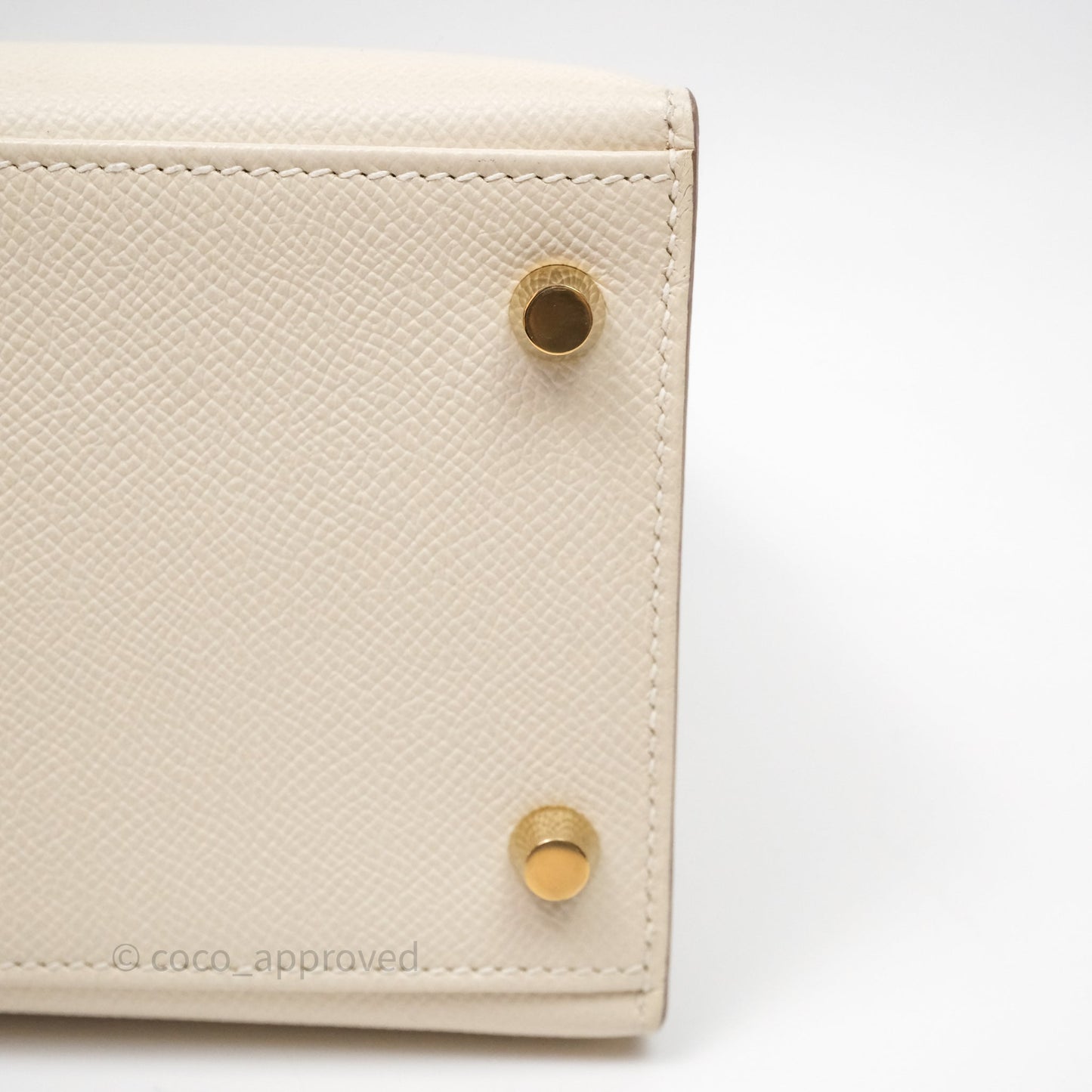 Hermes Kelly 28 Sellier Craie 10 Epsom Gold Hardware