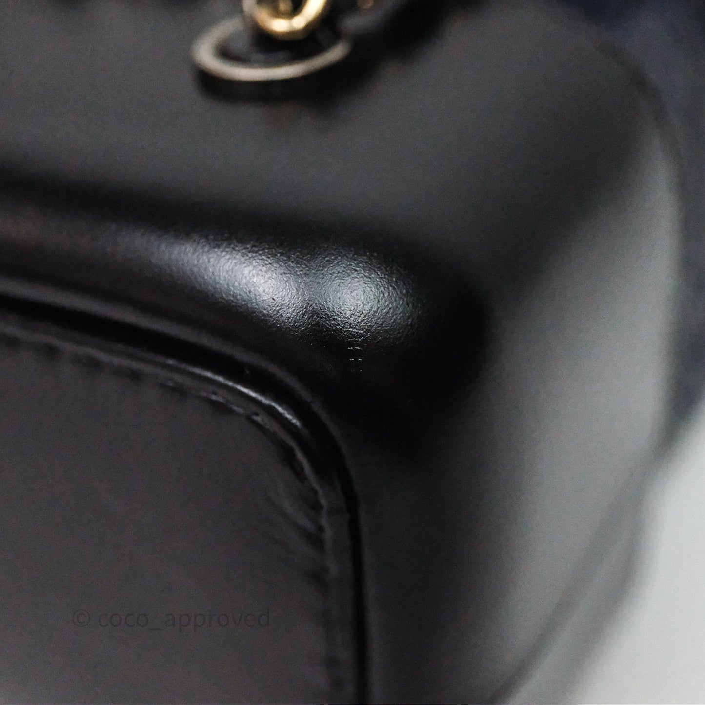 Chanel Small Gabrielle Backpack Navy Black Aged Calfskin