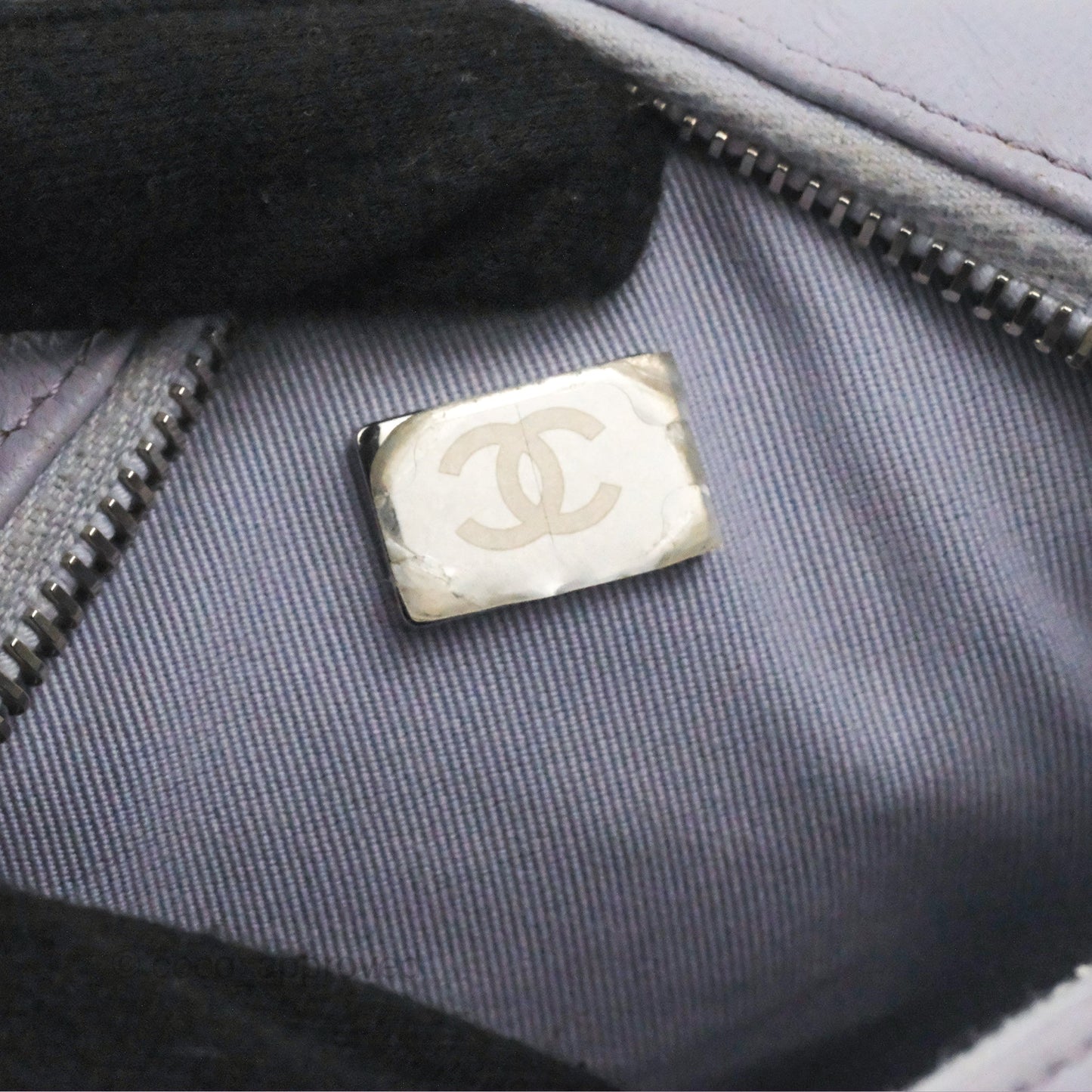 Chanel Quilted Vertical My Perfect Camera Case Lilac Lambskin Silver Hardware