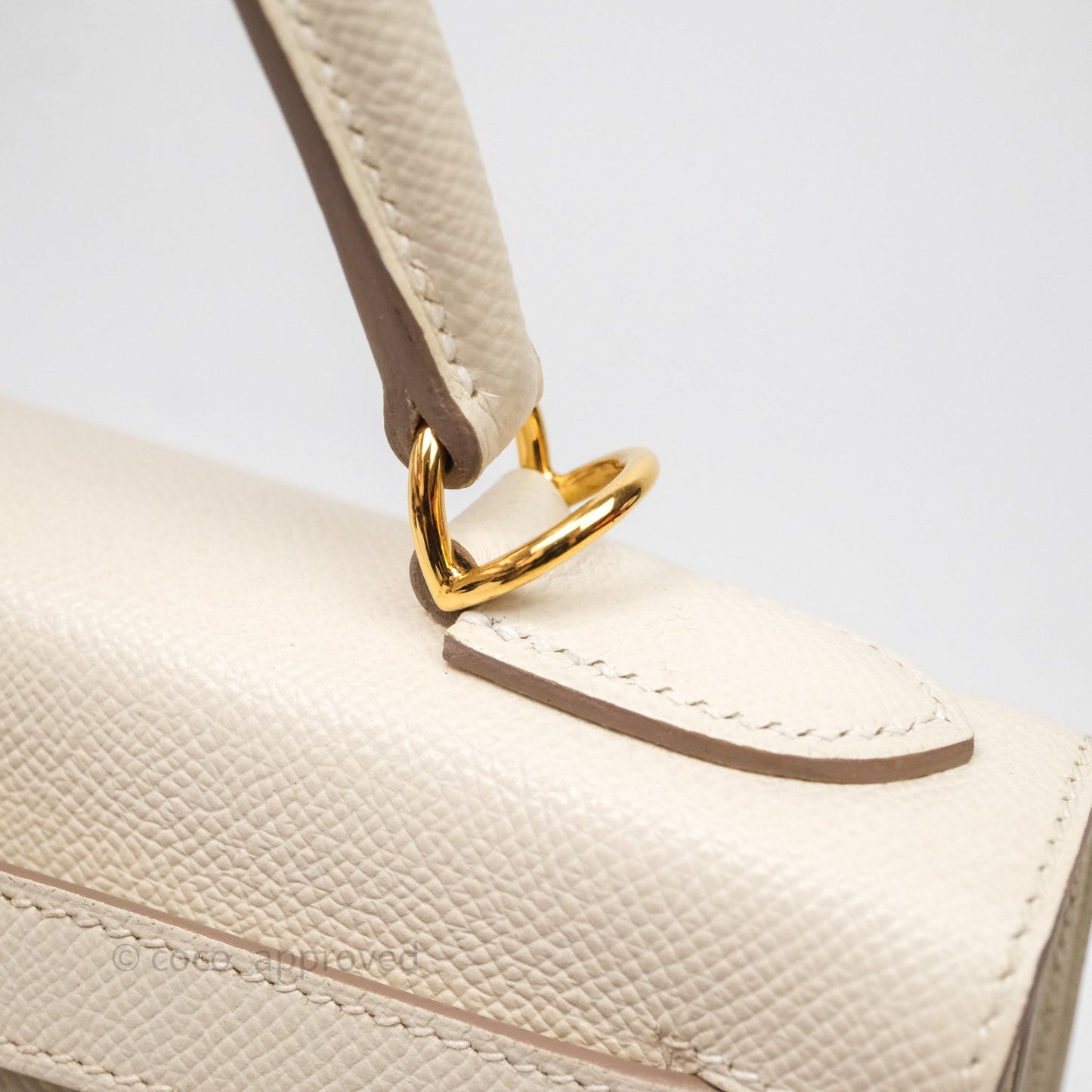 Hermes Kelly 28 Sellier Craie 10 Epsom Gold Hardware