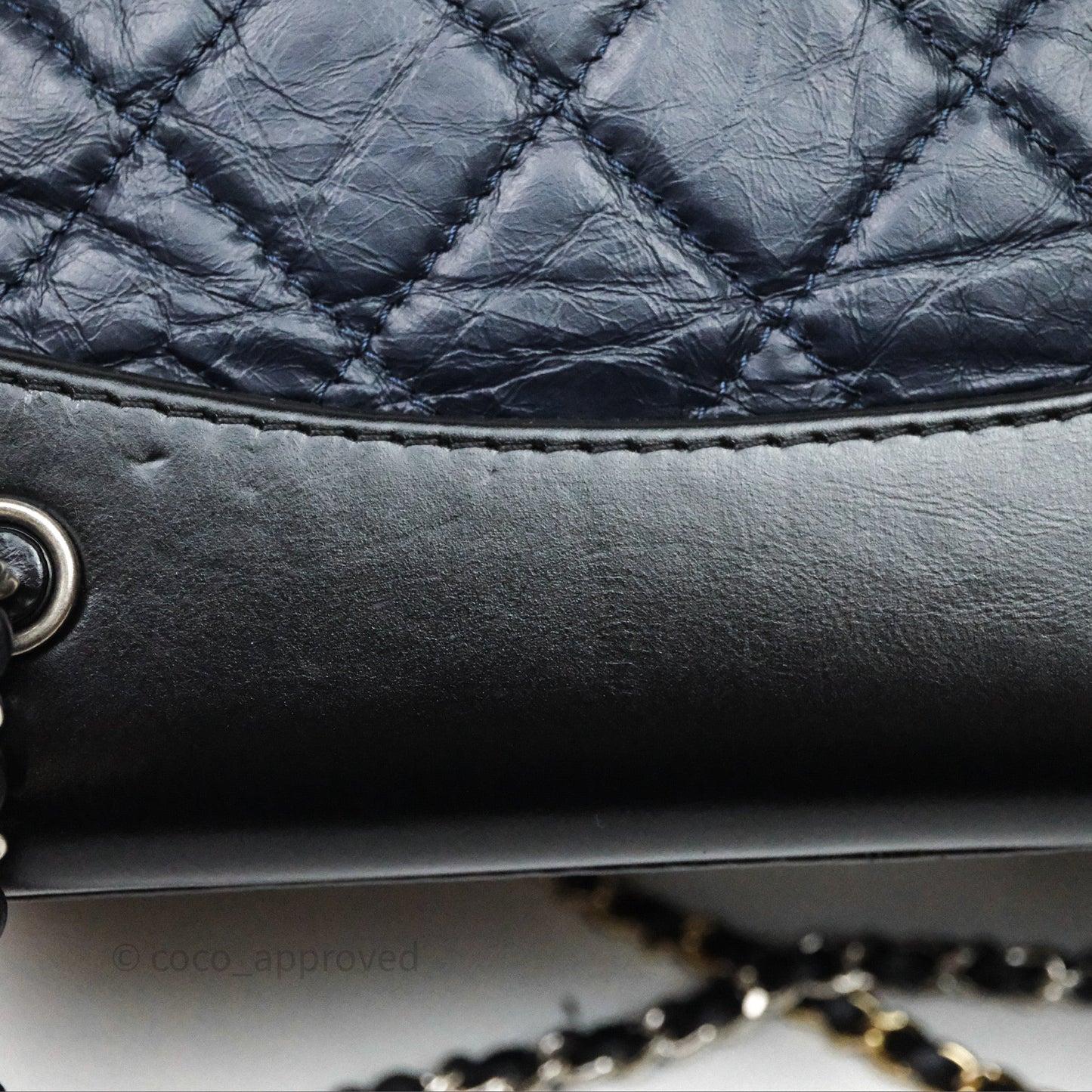 Chanel Small Gabrielle Backpack Navy Black Aged Calfskin