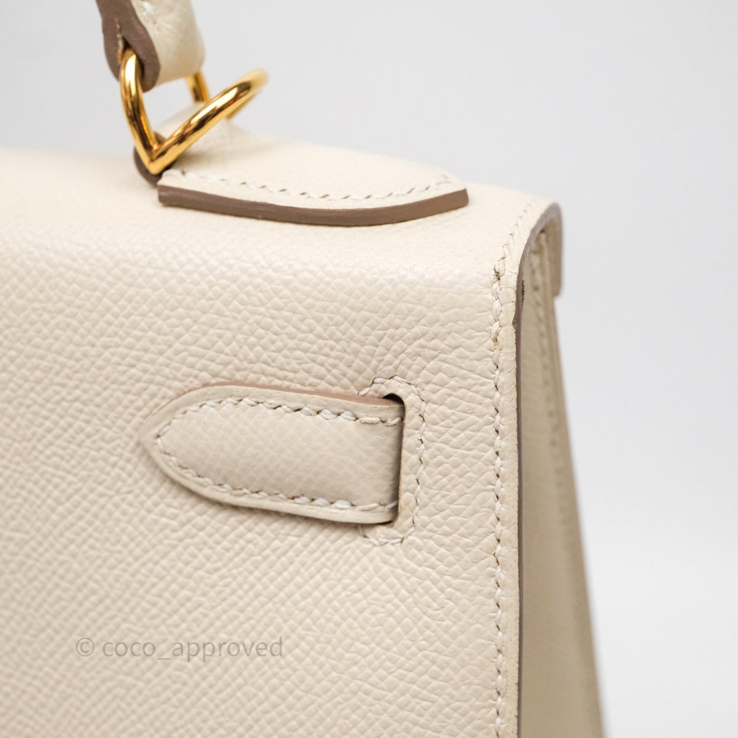 Hermes Kelly 28 Sellier Craie 10 Epsom Gold Hardware