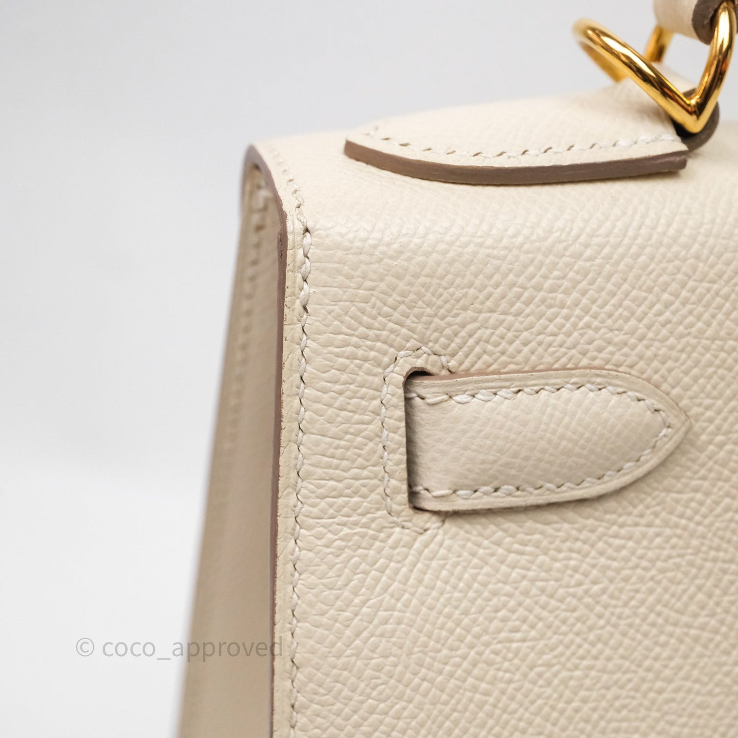 Hermes Kelly 28 Sellier Craie 10 Epsom Gold Hardware