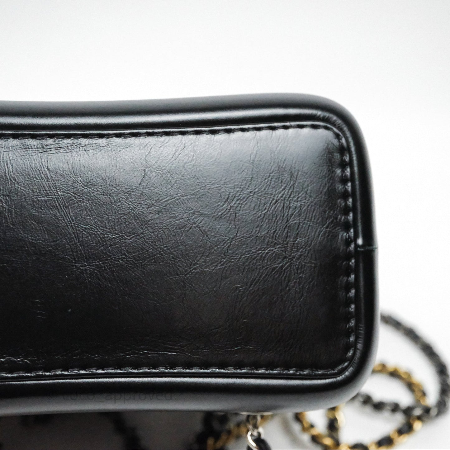 Chanel Small Gabrielle Backpack Navy Black Aged Calfskin