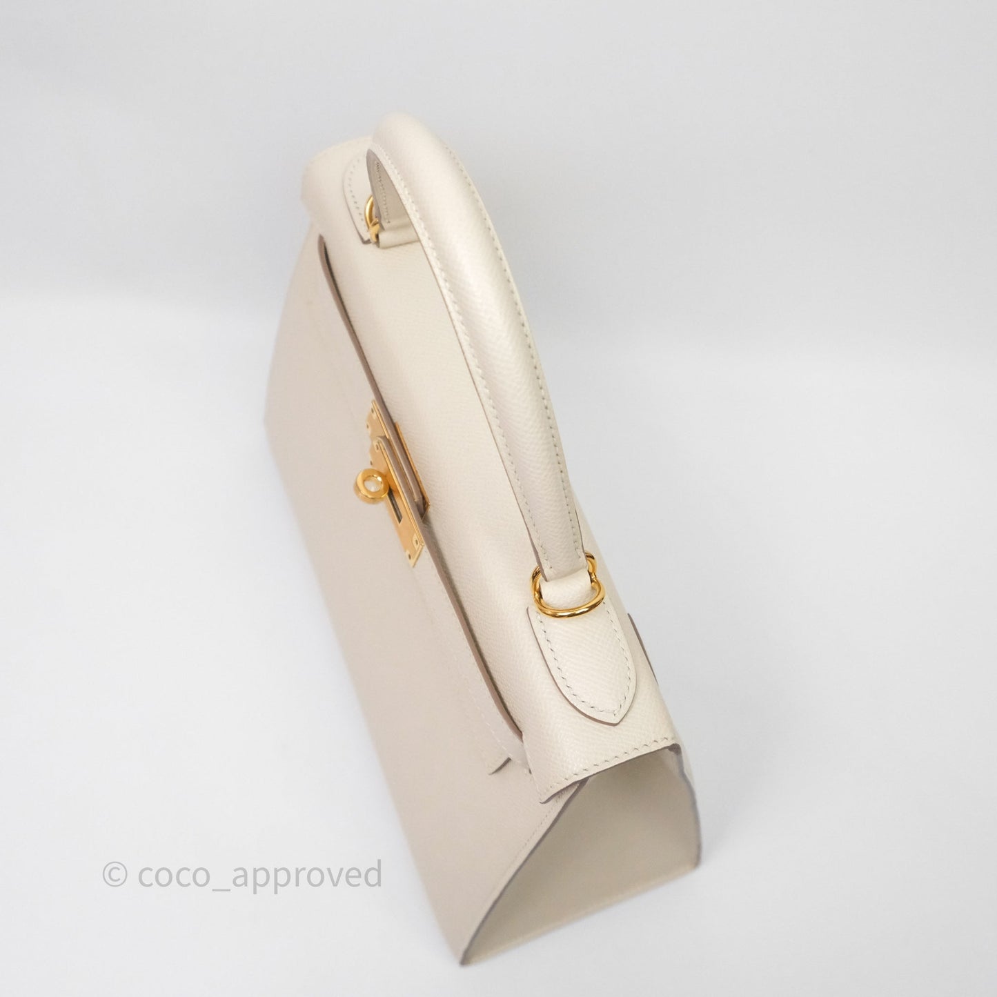 Hermes Kelly 28 Sellier Craie 10 Epsom Gold Hardware