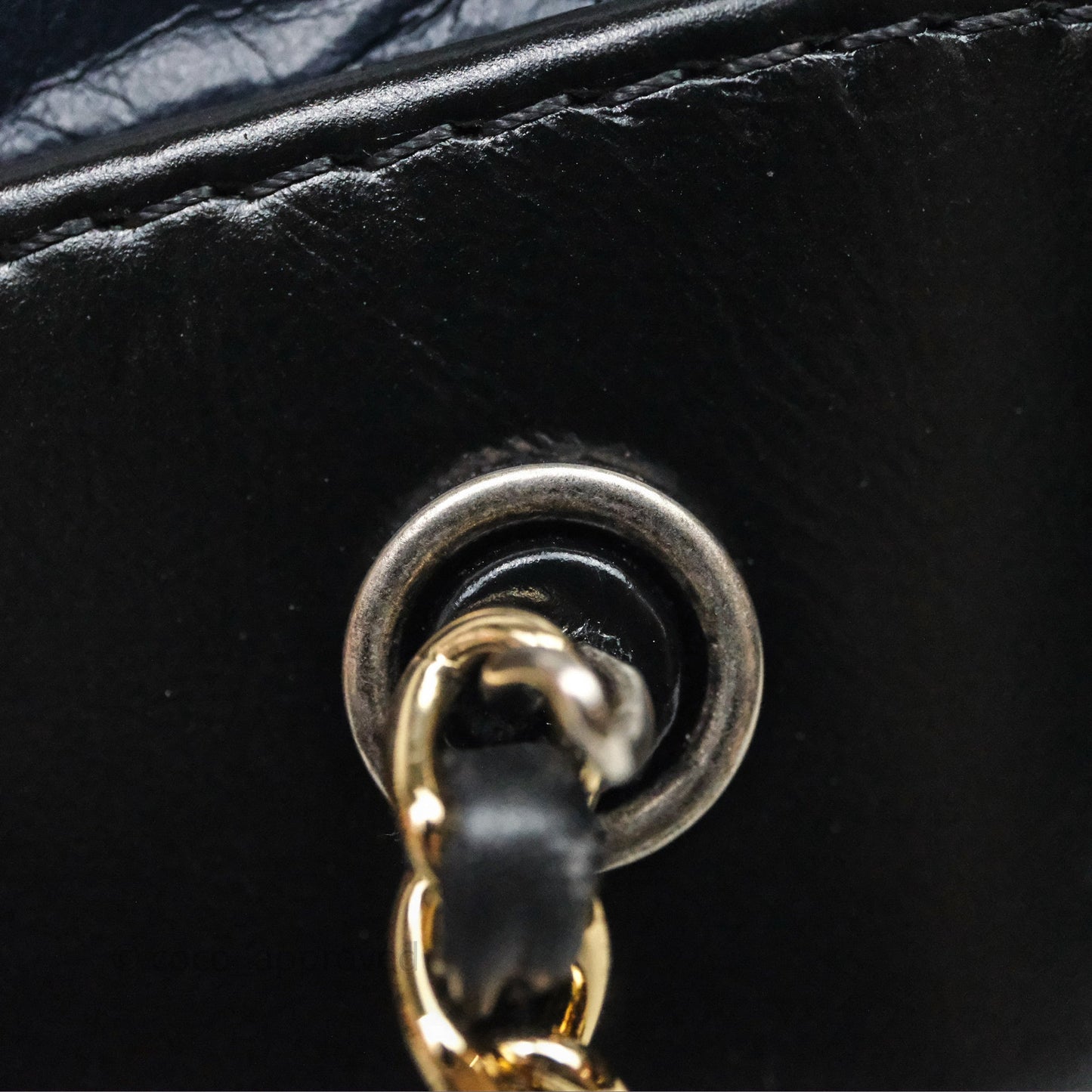 Chanel Small Gabrielle Backpack Navy Black Aged Calfskin
