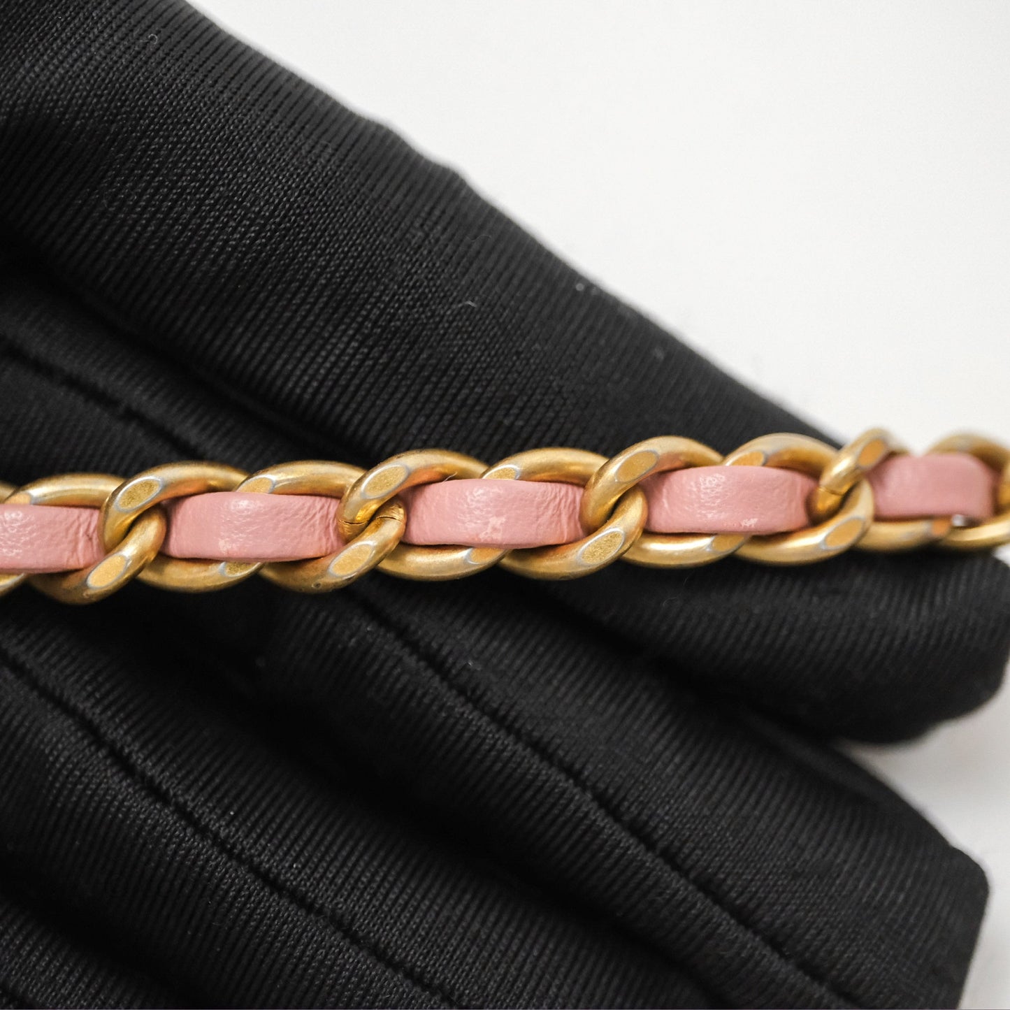 Chanel Pearl Crush Mini Square Quilted Pink Lambskin Aged Gold Hardware