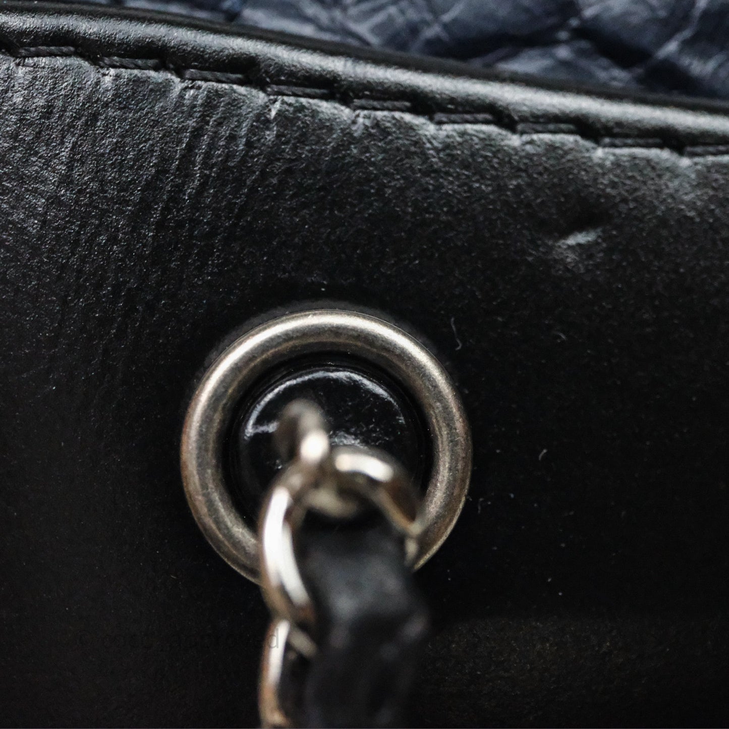 Chanel Small Gabrielle Backpack Navy Black Aged Calfskin