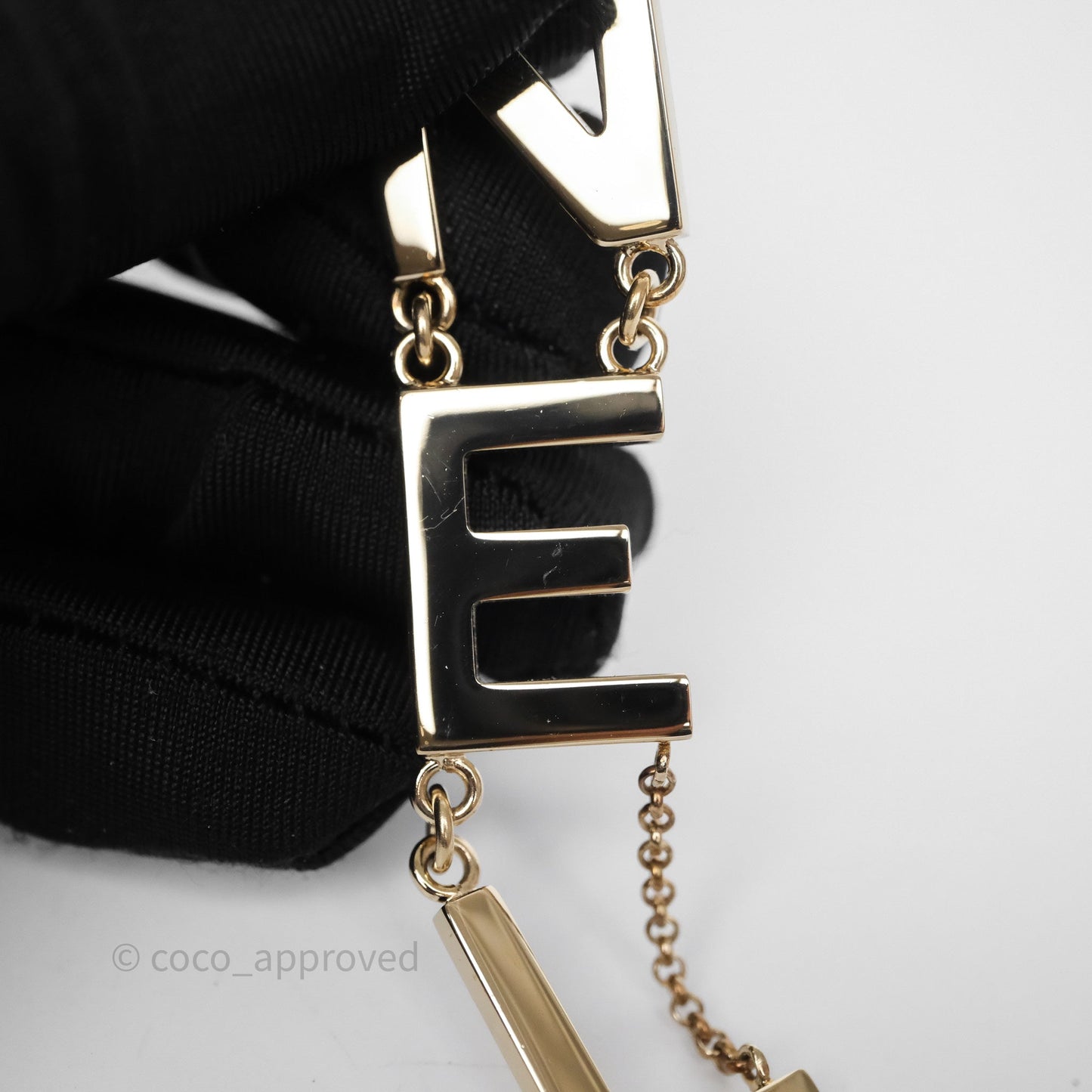Chanel Letter Cha-Nel Logo Drop Earrings Gold Tone 21V