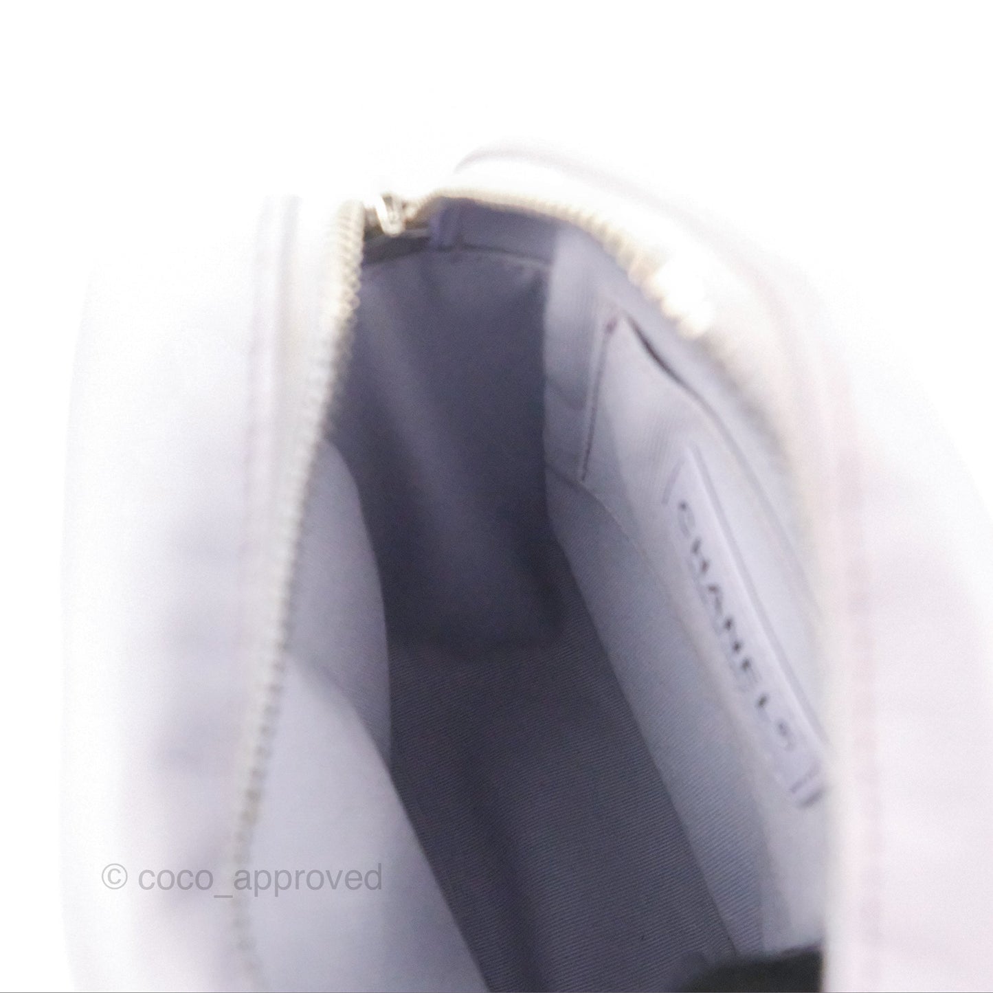 Chanel Quilted Vertical My Perfect Camera Case Lilac Lambskin Silver Hardware