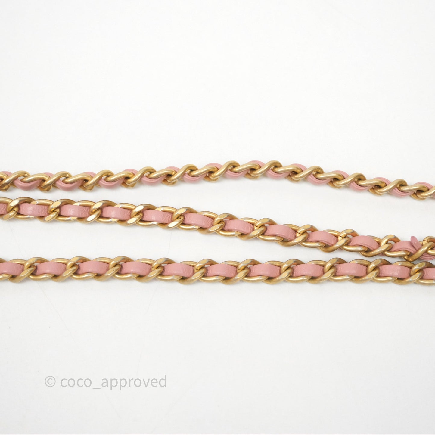Chanel Pearl Crush Mini Square Quilted Pink Lambskin Aged Gold Hardware