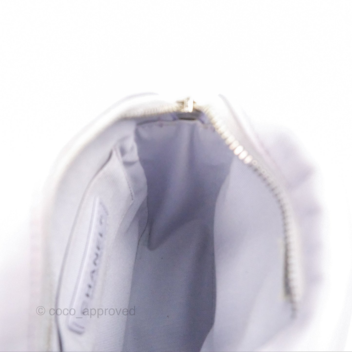 Chanel Quilted Vertical My Perfect Camera Case Lilac Lambskin Silver Hardware