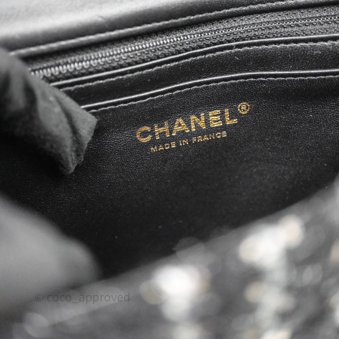 Chanel Tweed Flap Bag Black Grey Tweed Aged Gold Hardware
