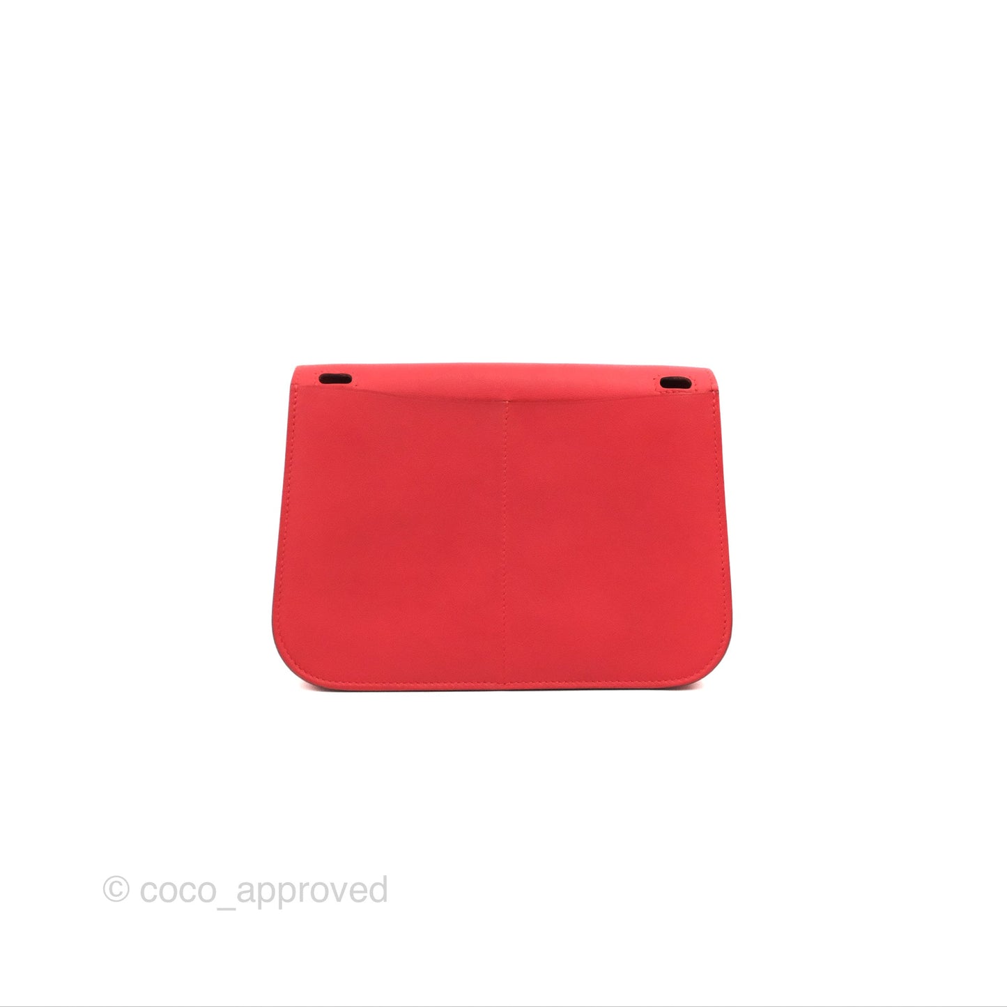 Hermès Halzan 22 Mini Red Swift Palladium Hardware