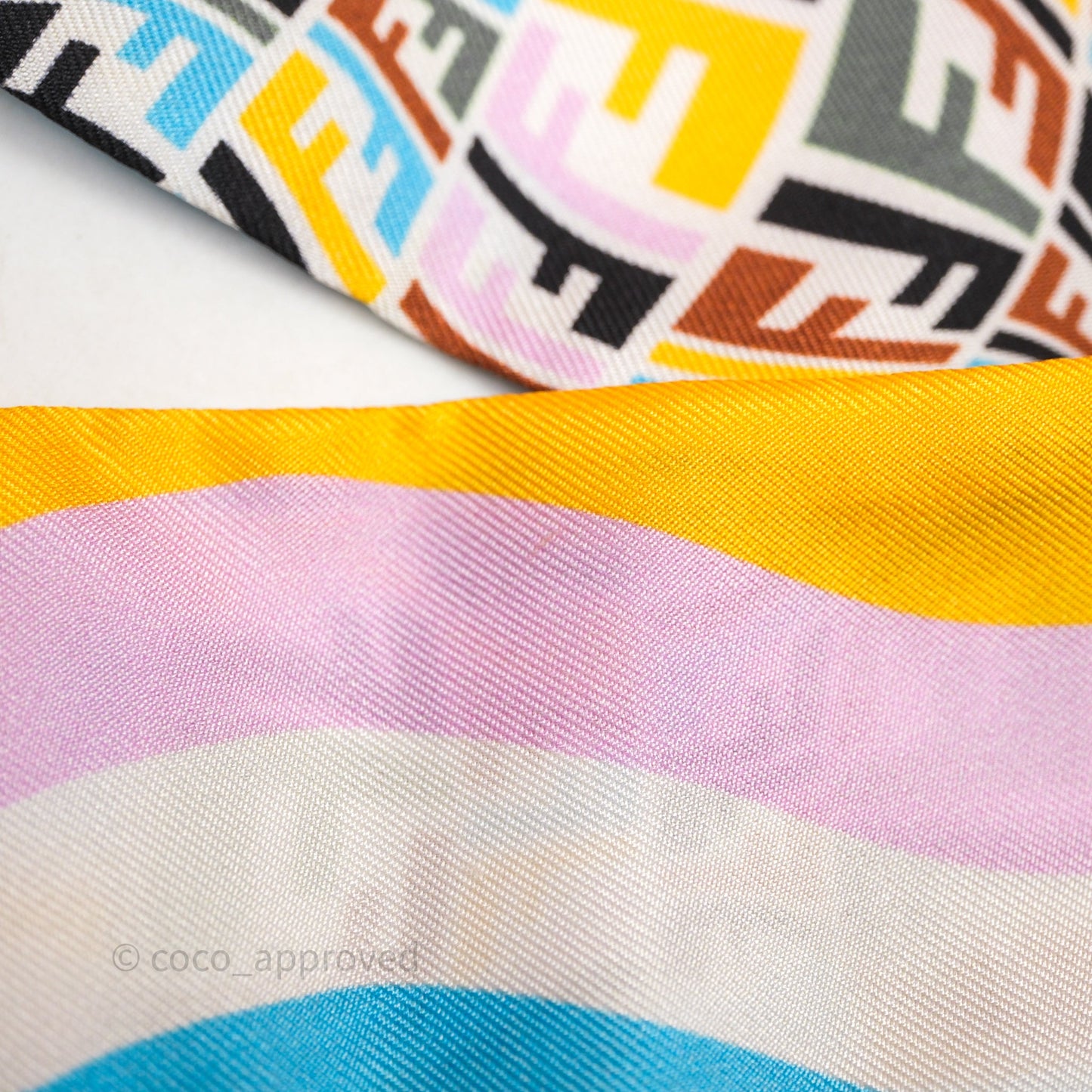 Fendi Multicolor FF Print Wrappy/ Woven Silk Scarf