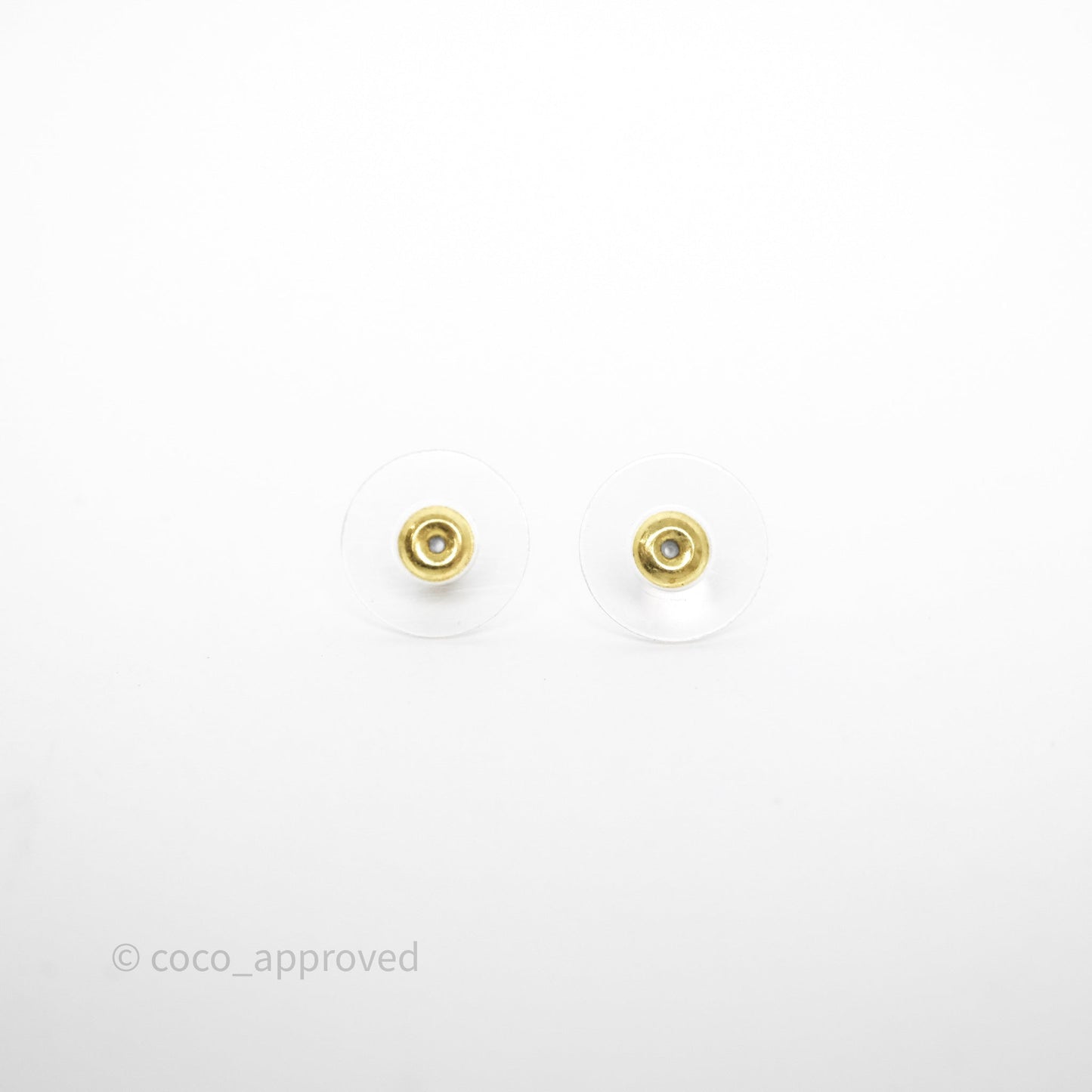 Chanel Letter Cha-Nel Logo Drop Earrings Gold Tone 21V