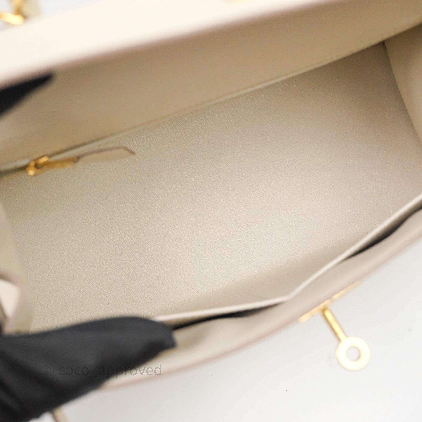Hermes Kelly 28 Sellier Craie 10 Epsom Gold Hardware
