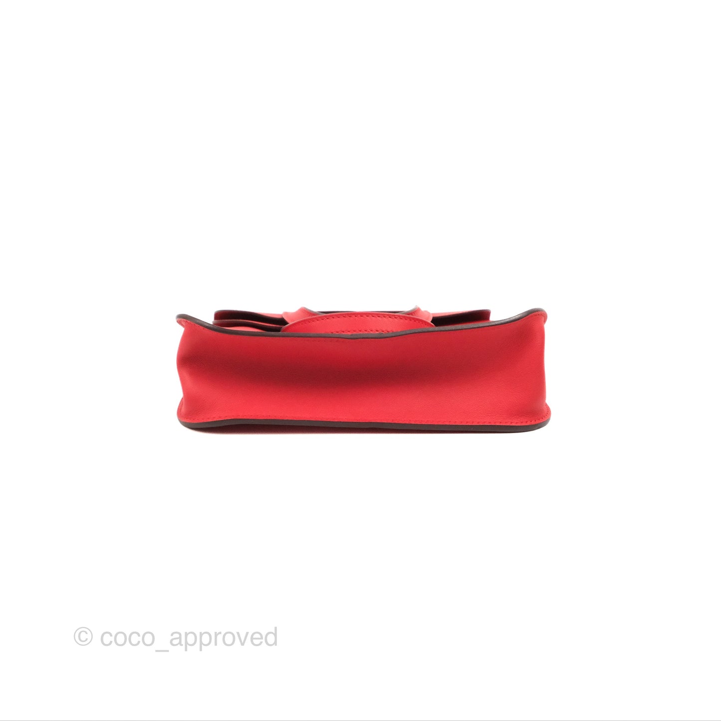 Hermès Halzan 22 Mini Red Swift Palladium Hardware