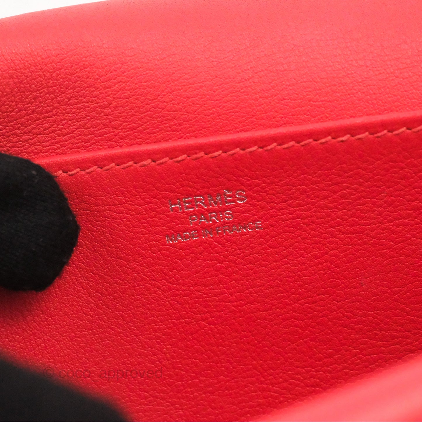 Hermès Halzan 22 Mini Red Swift Palladium Hardware