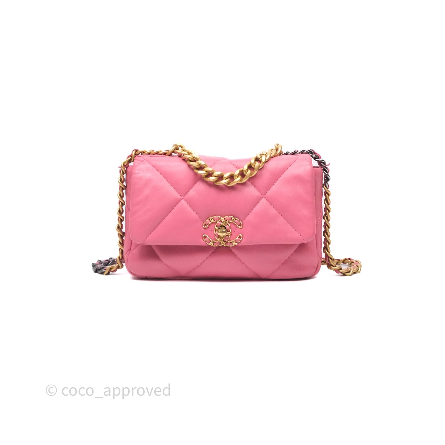 Chanel 19 Small Pink Mixed Hardware